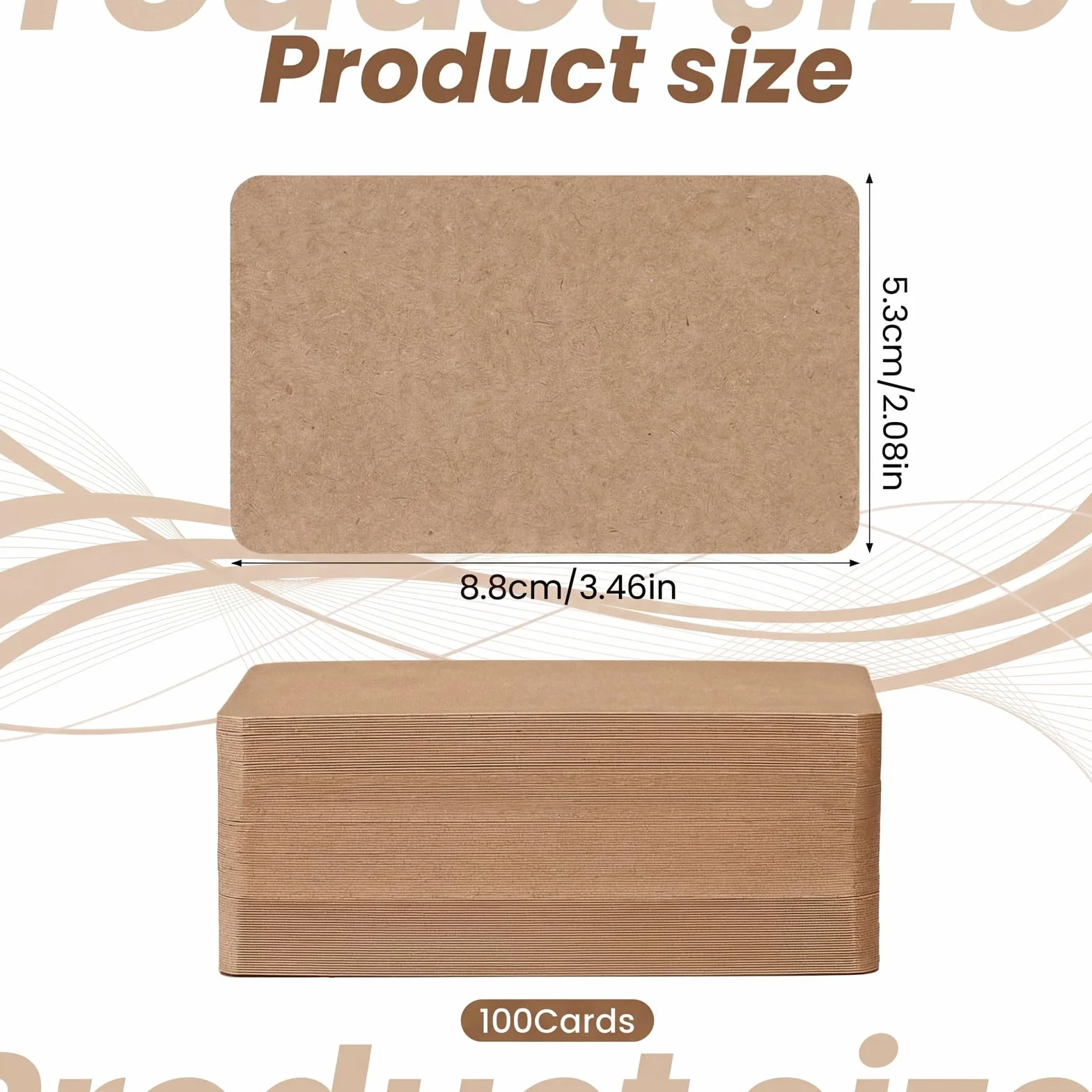 100 sztuk pustych kart, fiszki A6, kartki pocztowe, puste kartki do samodzielnego ozdobienia, wizytówki, papier typu kraft, format A6, do majsterkowania, kart pamięci, karty do gry, słownictwo