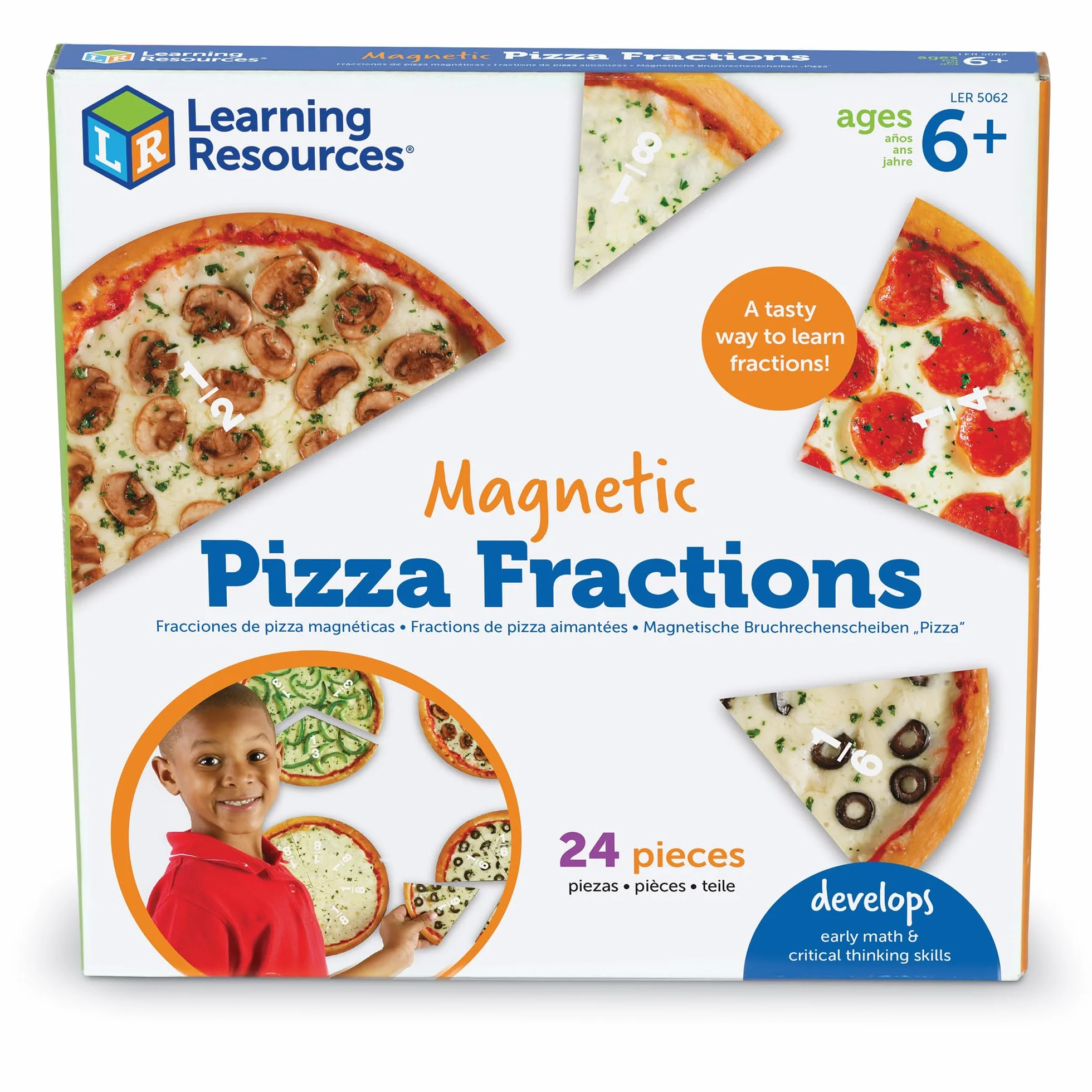 Learning Resources Magnesyczny Pizze Frakcjas 6-Kawałek Zestaw