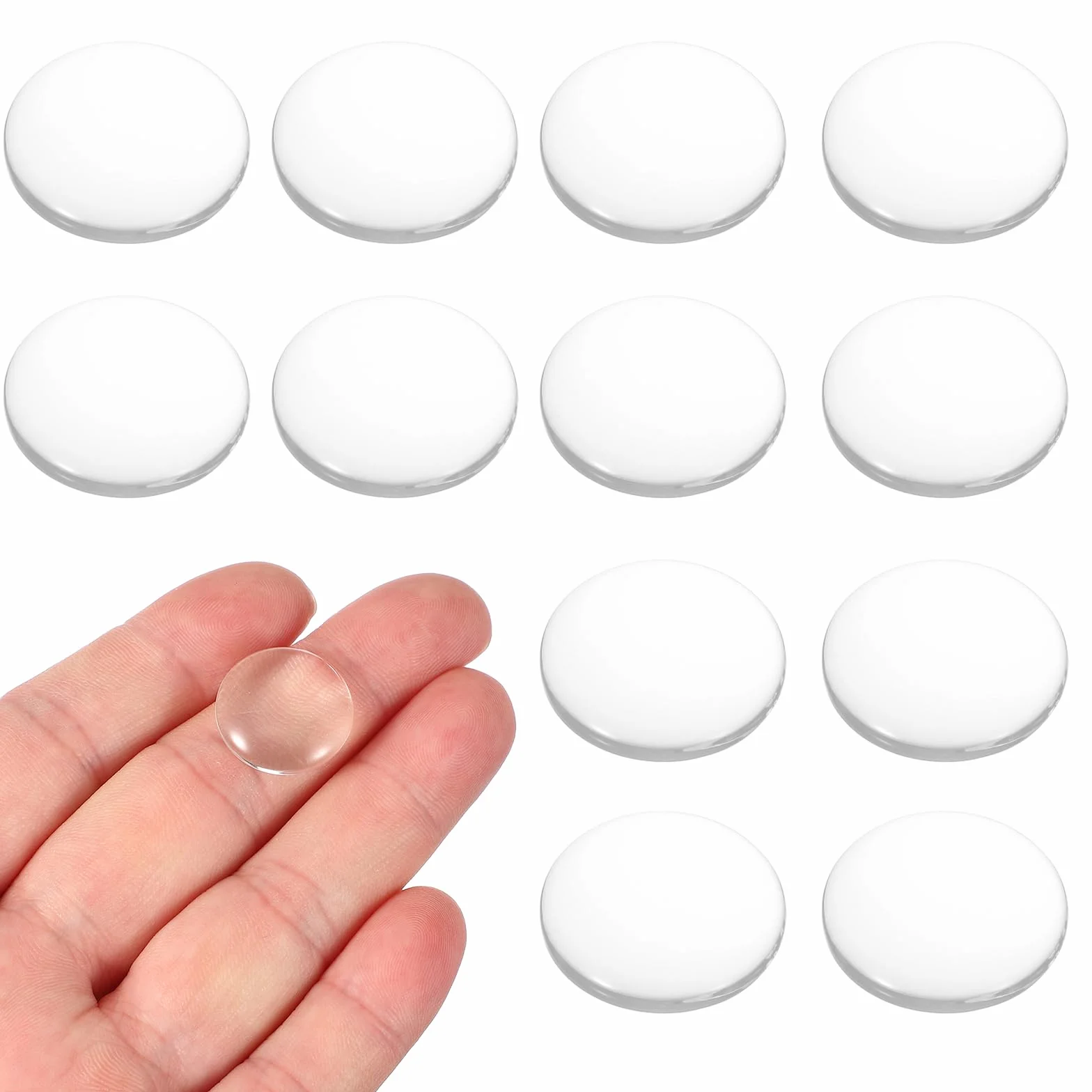 PATIKIL soczewki wypukłe optyczne borokrzemowe 12 szt. 18 mm 28 mm ogniskowa szkło powiększające