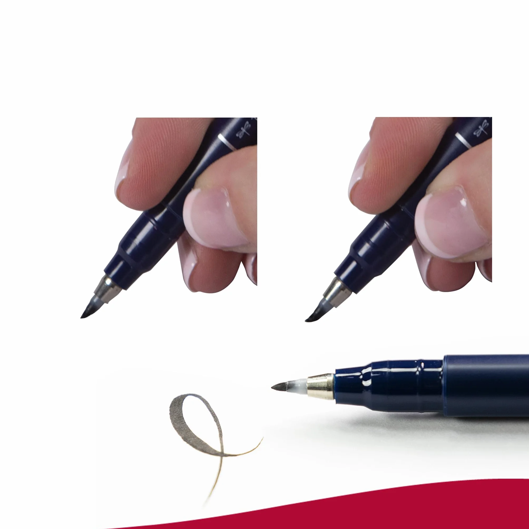 Tombow Ws-Bhs-2P WS-BHS-2P Pisaki do Kaligrafii, Czarny/Niebieski, 2 sztuki