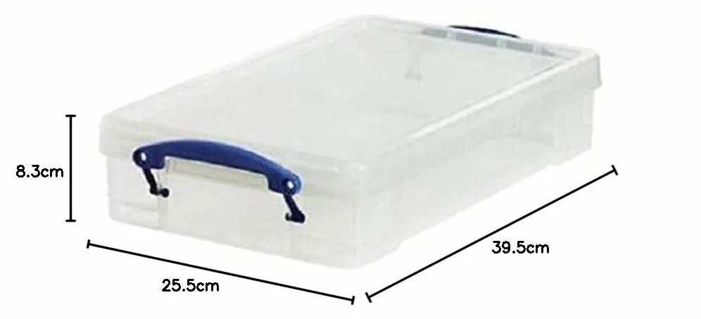 Really Useful Box 6 sztuk pudełek do przechowywania 4,0 l na papier A4 przezroczyste