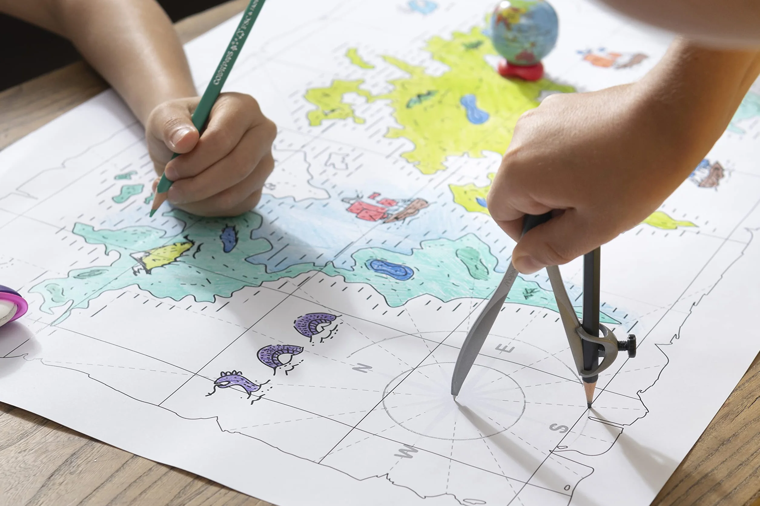 Maped - Cyrkiel Study + etui na wkłady – metal – do szkoły – szkatułka, szara
