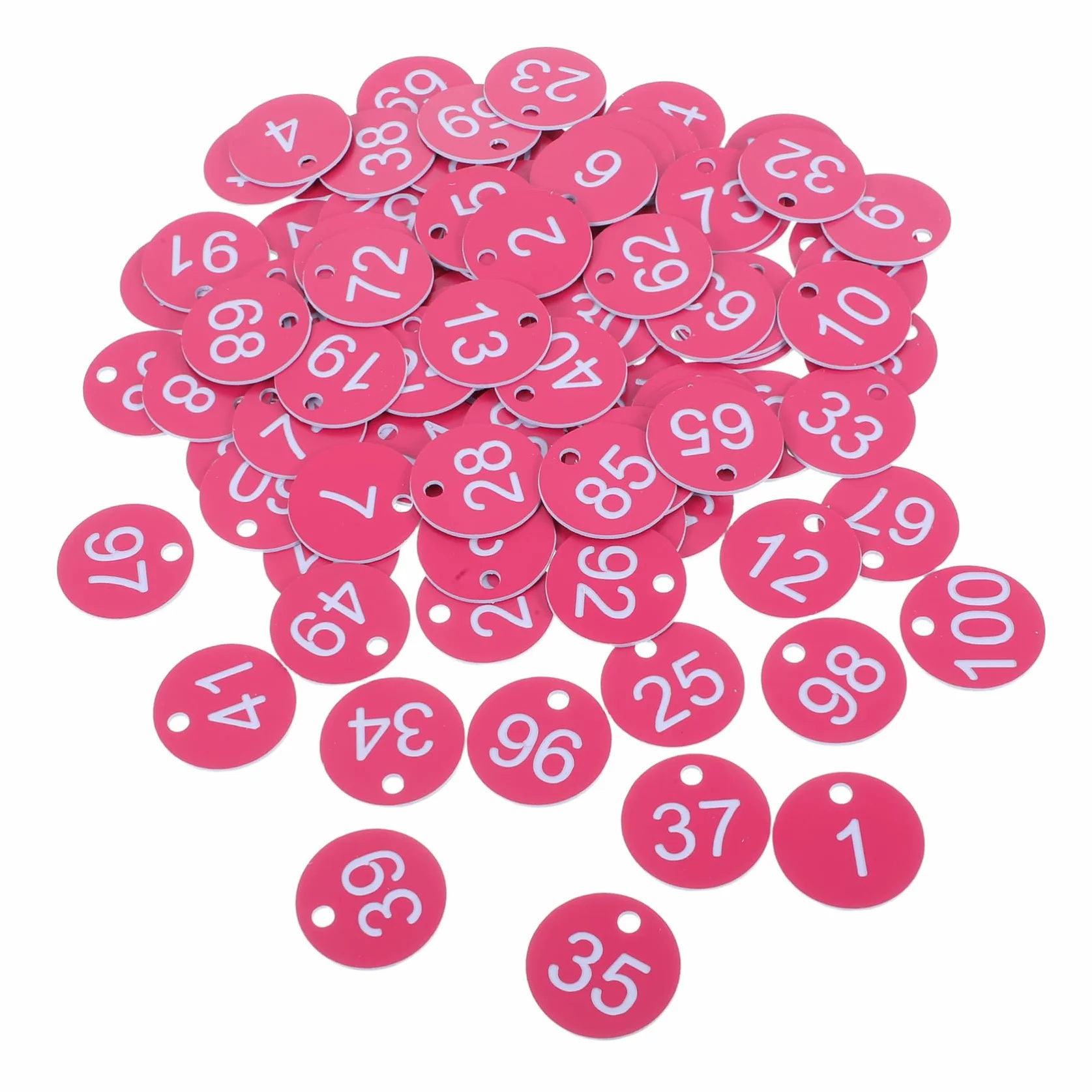 SHINEOFI Plastikowe Naklejki z Numerami 1-100 Id Key Tags do Magazynu Bagażu Hotel
