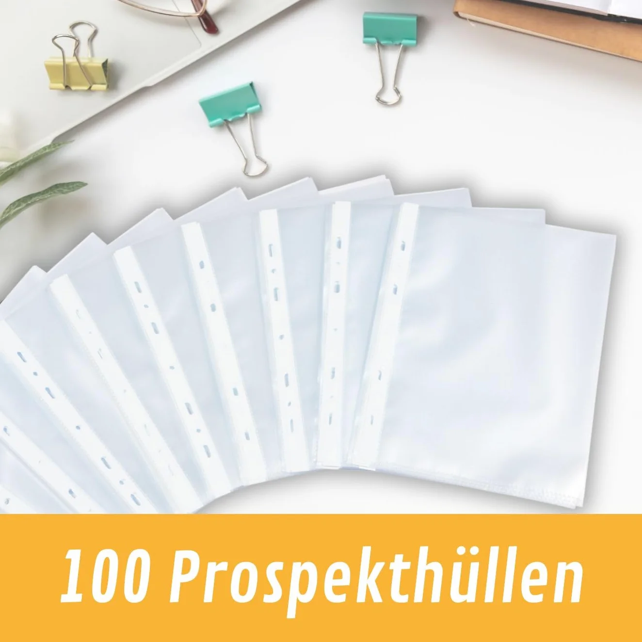 perfect line 100 Koszulki na Dokumenty DIN-A5, Przezroczyste Koszulki Foliowe, Foliowe Koszulki A5 Groszkowane, Koszulki do Segregatora, Transparentne, bezkwasowe, chroniące dokumenty