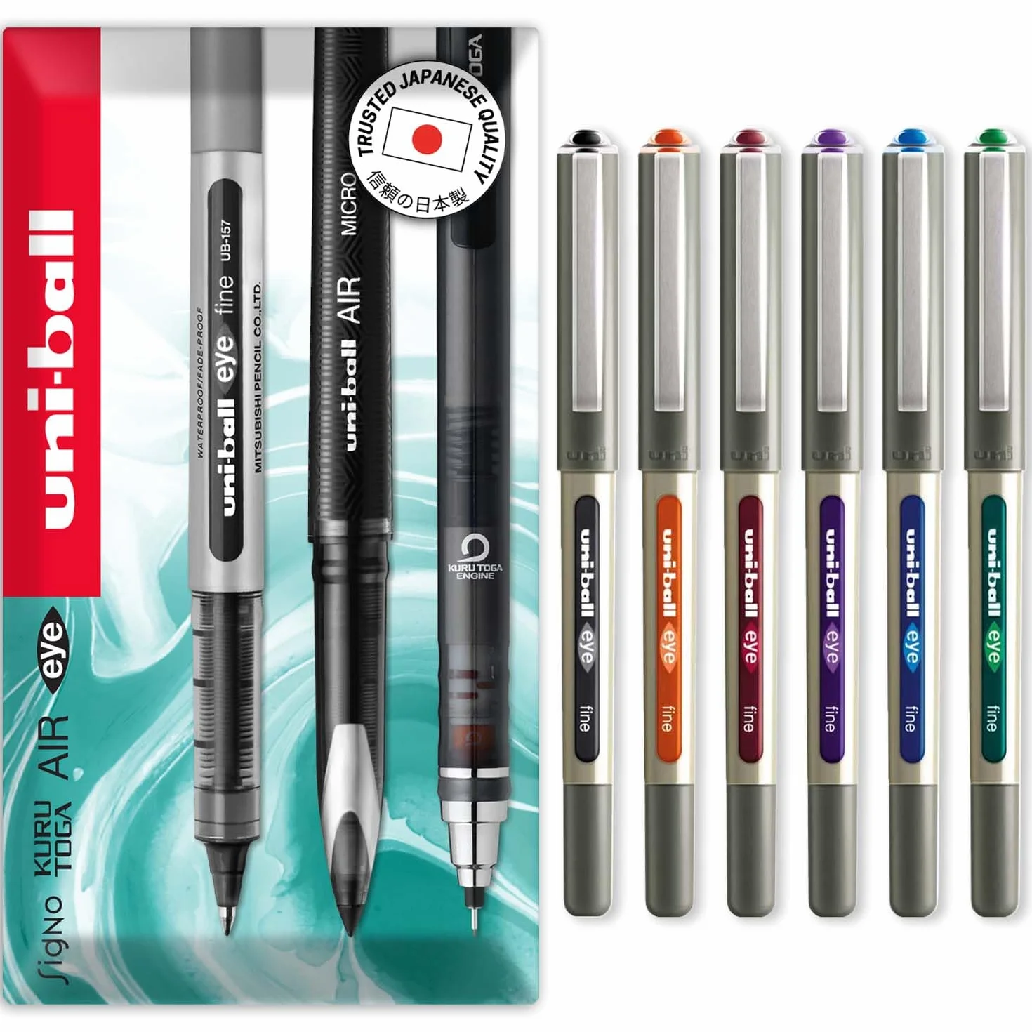 Uni-ball Eye UB-157E Długopis 0,7 mm 6 sztuk Essentials