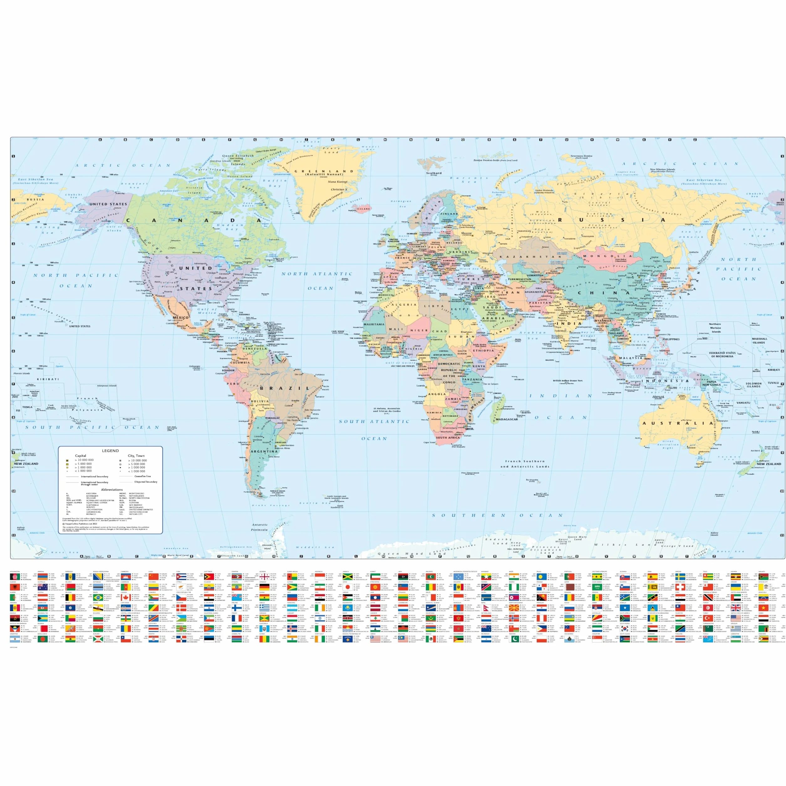 GB eye - HARPER COLLINS plakat mapa świata 21 (91,5 x 61 cm)