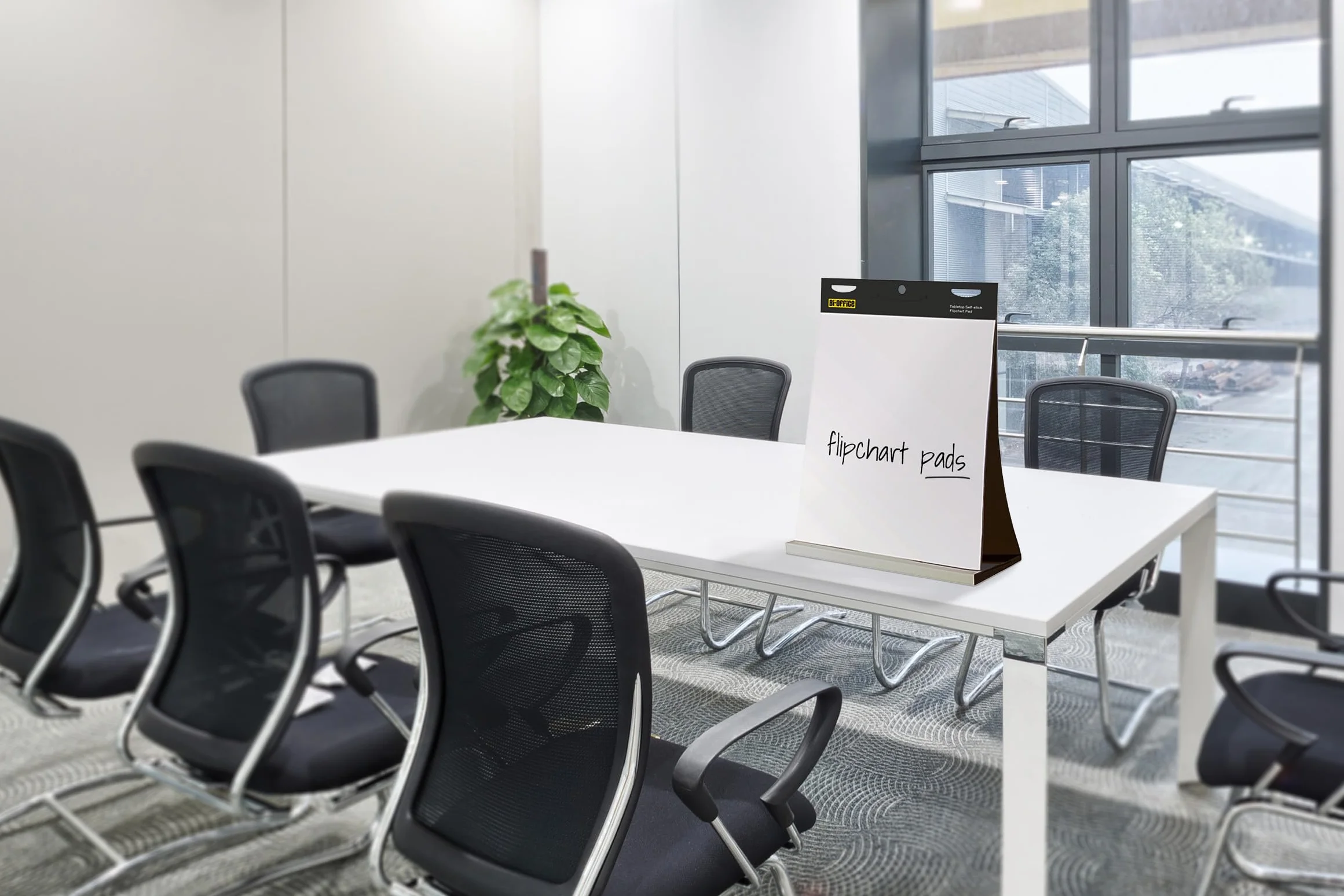 Bi-Office Stojak na Stół Flipchart Biały 58.5L x 59W cm