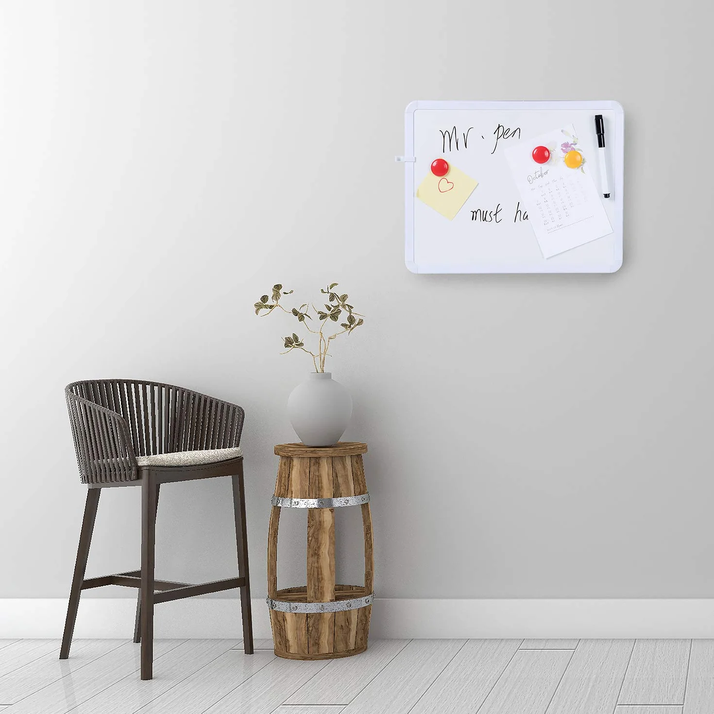 Mr. Pen - Tablica suchościeralna, 35 cm x 28 cm z czarnym markerem suchościeralnym, mała mini biała tablica dla dzieci, studentów