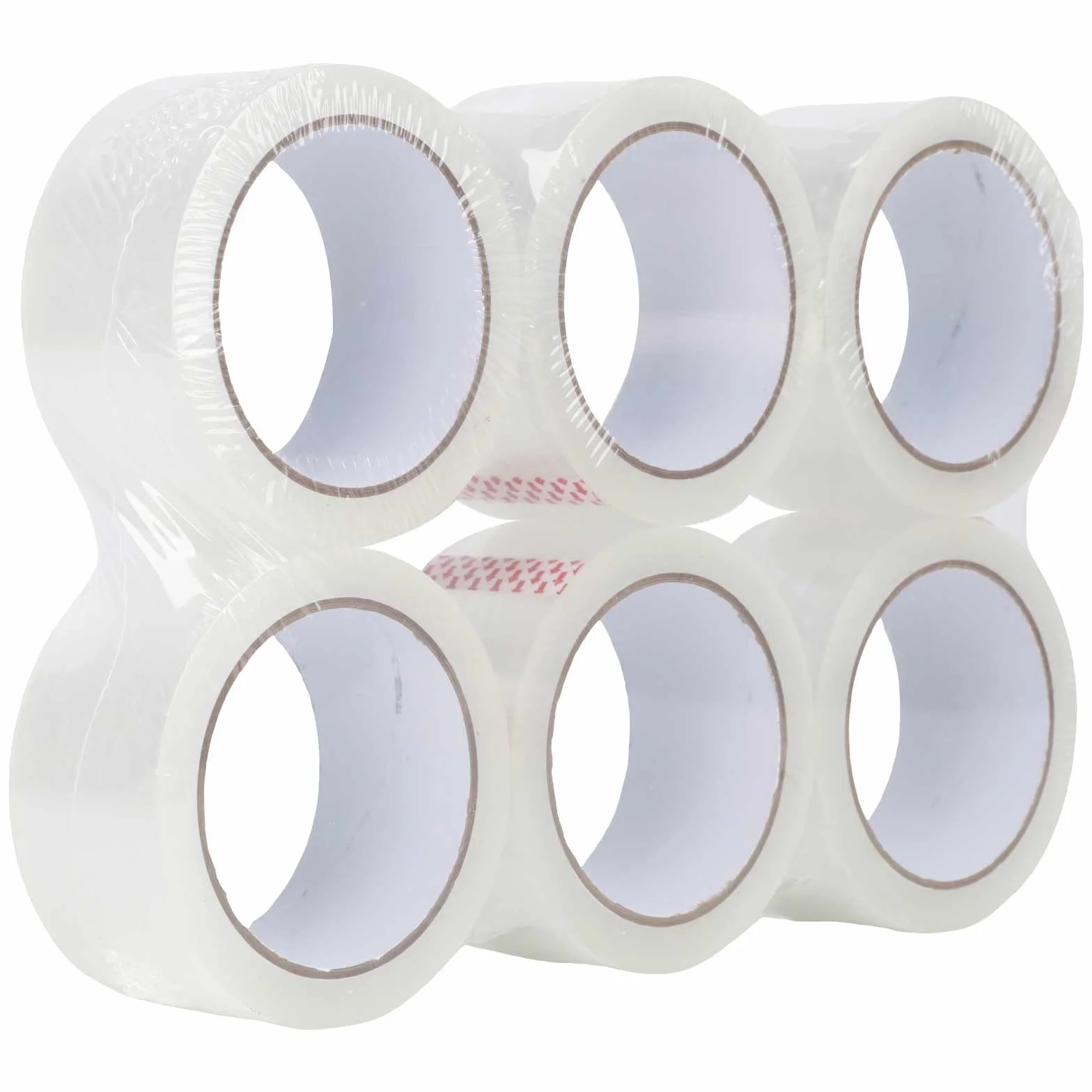 Fousenuk 6 sztuk przezroczystych taśm samoprzylepnych, 48 mm x 66 m, przezroczysta, do pakowania, przezroczysta, do opakowań i przesyłek