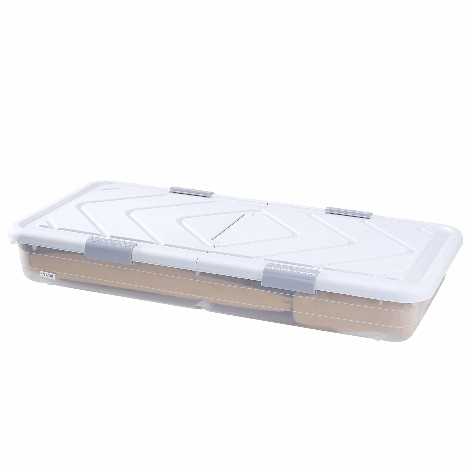 VEVOR Pojemnik do przechowywania 805 x 396 x 175 mm z kółkami, pokrywką, 4 sztuki