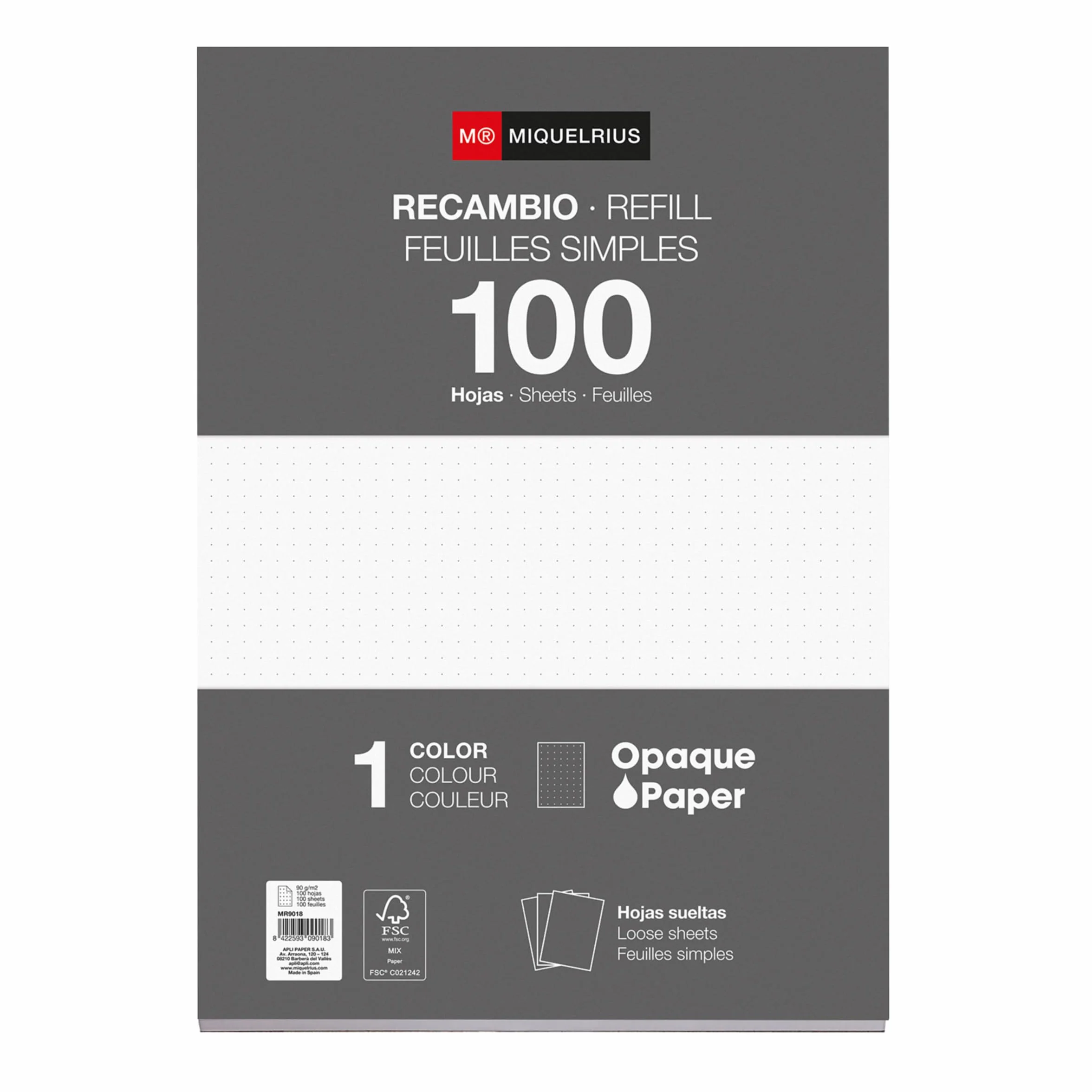 Miquelrius arkusze uzupełniające A4 100 kartek papier 90 g