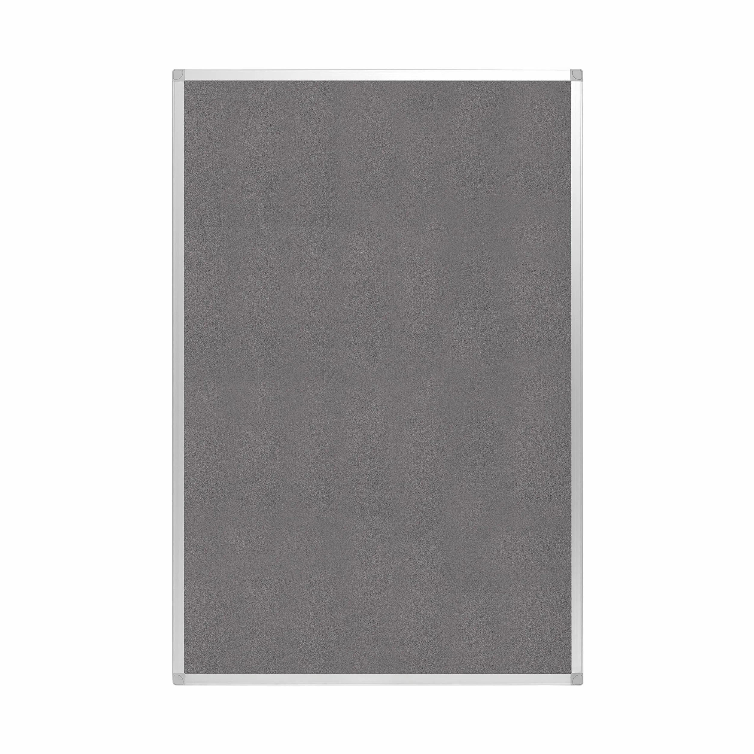 tablica do przypinania, 90 x 60 cm, szara tablica filcowa z ramą aluminiową