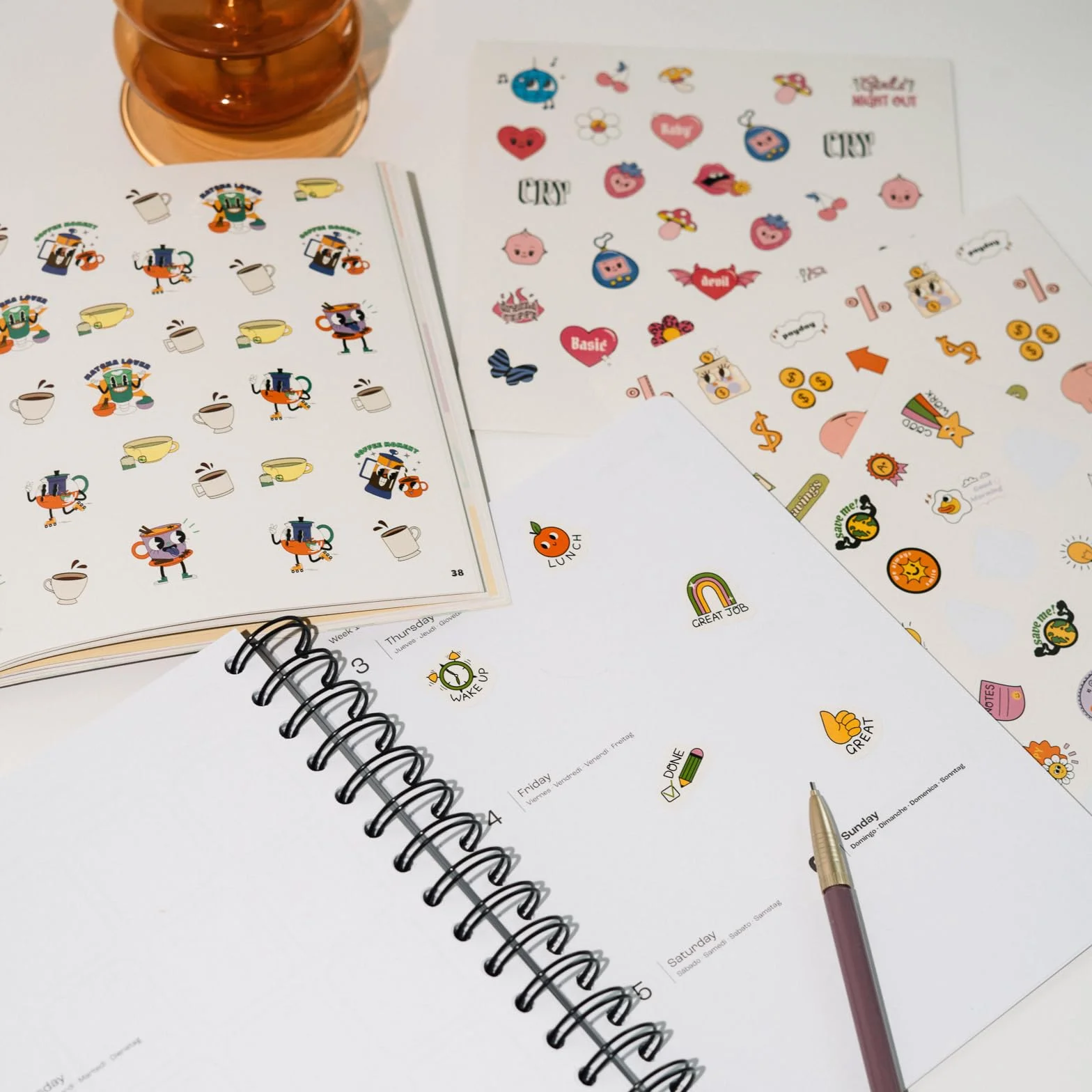 Grupo Erik Sticker Book 2000 Stickers Planner Diary Scrapbook Calendar Journal Bullet Journal Accessories