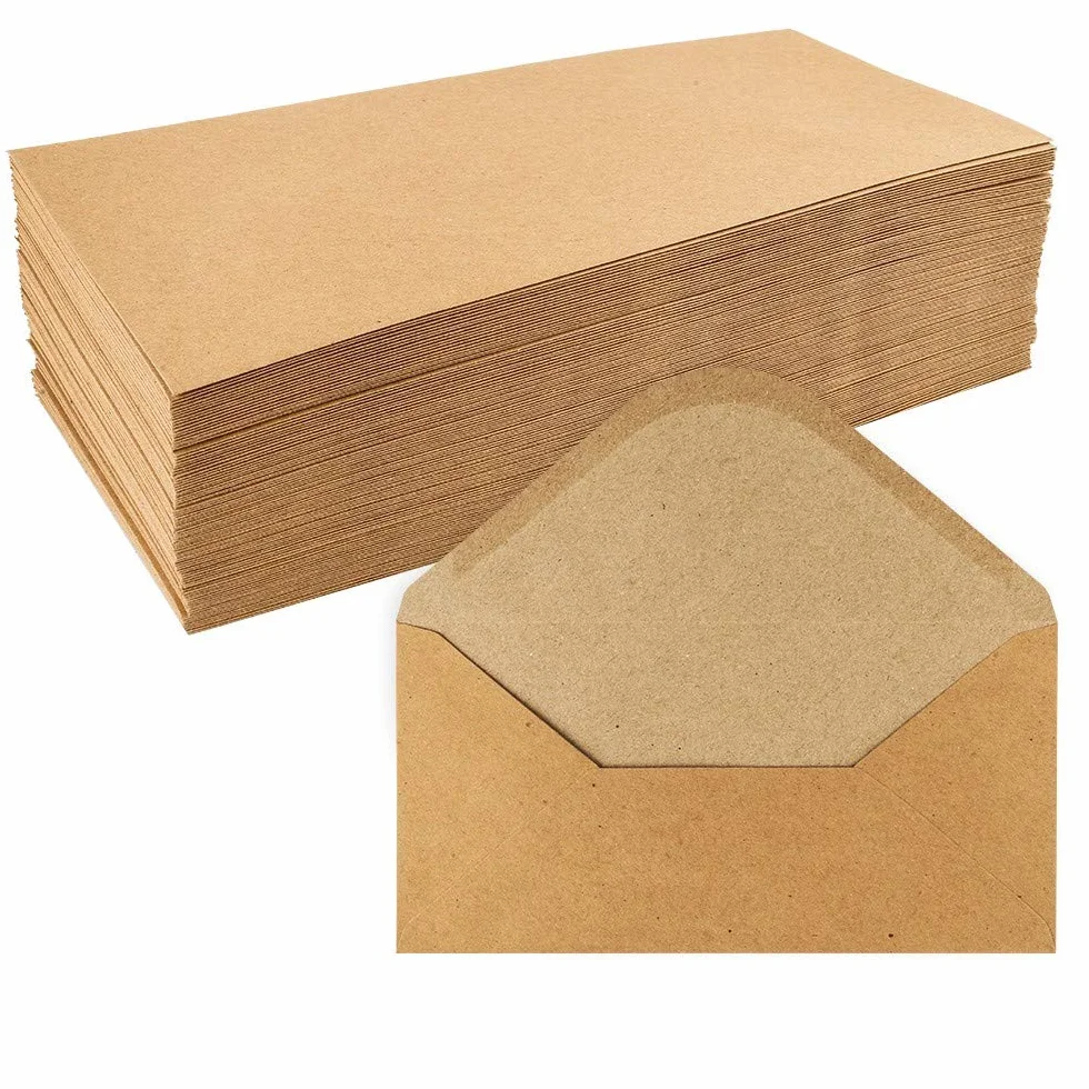 Kraftpapier Umschläge 110 g/m² DIN lang 11x22 cm 100 Stück