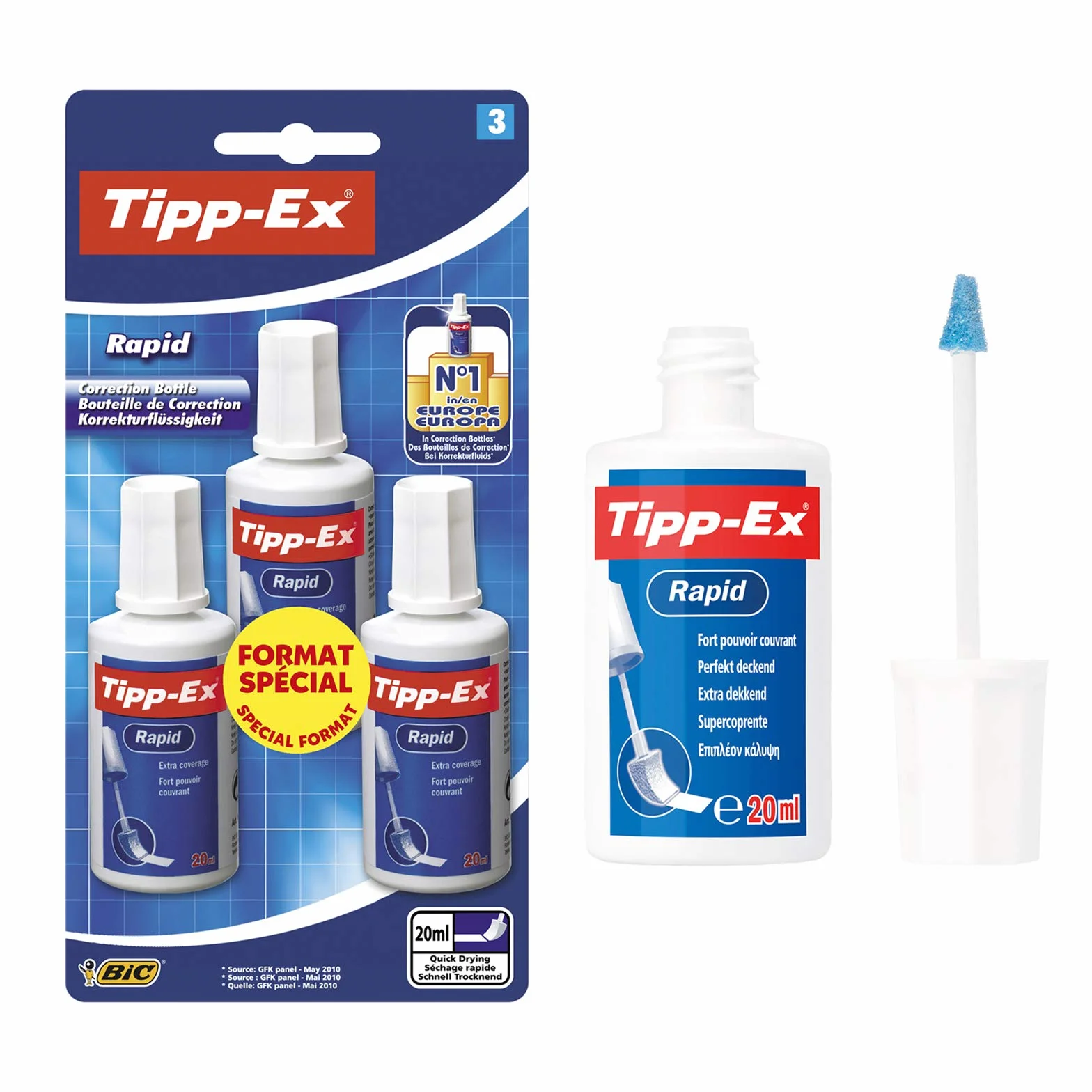 TIPP-Ex Blister 3 butelki płynu do szybkiej korekty