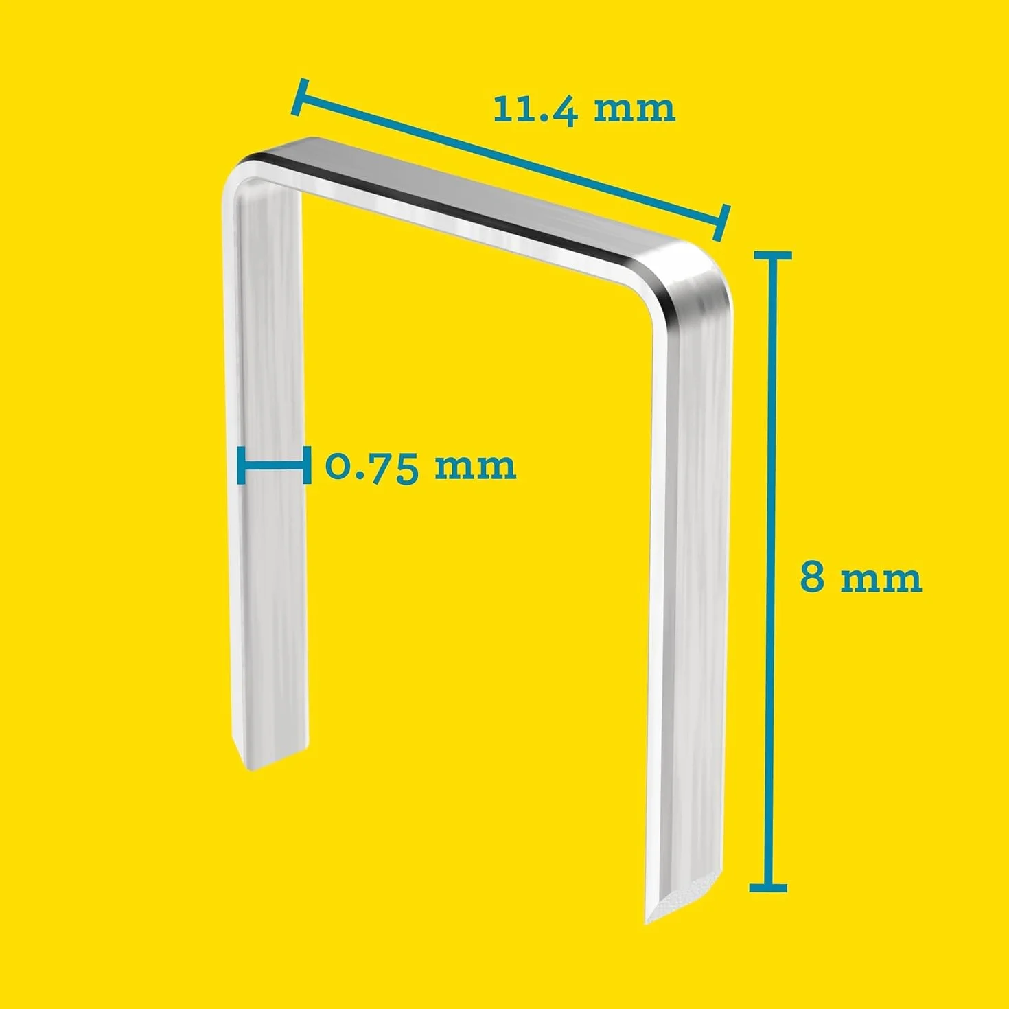 Rapid Zszywki Nr 53 do Tekstyliów 8 mm Stal Galwanizowana 5000 Sztuk