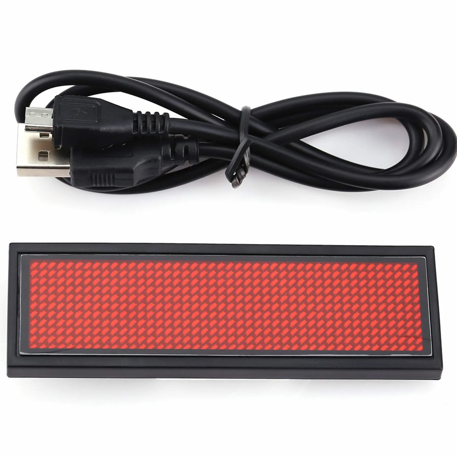 Tabliczka znamionowa LED 3,7 V CZERWONA tablica wyświetlacza LED Programowalna tabliczka znamionowa Wyświetlacz 240mA Zasilanie USB