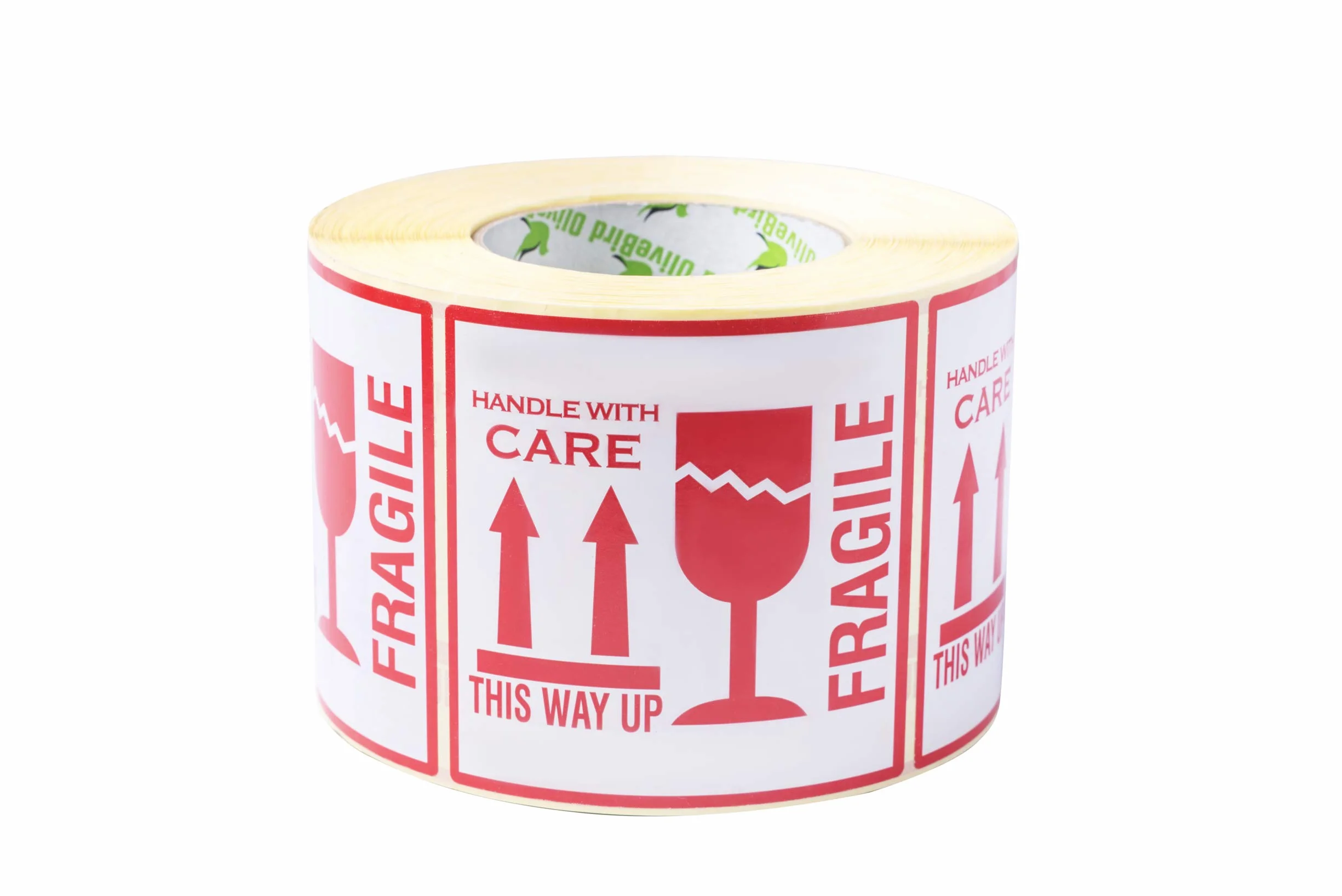 Naklejki Fragile This Way Up Handle With Care 10x10CM 500 sztuk