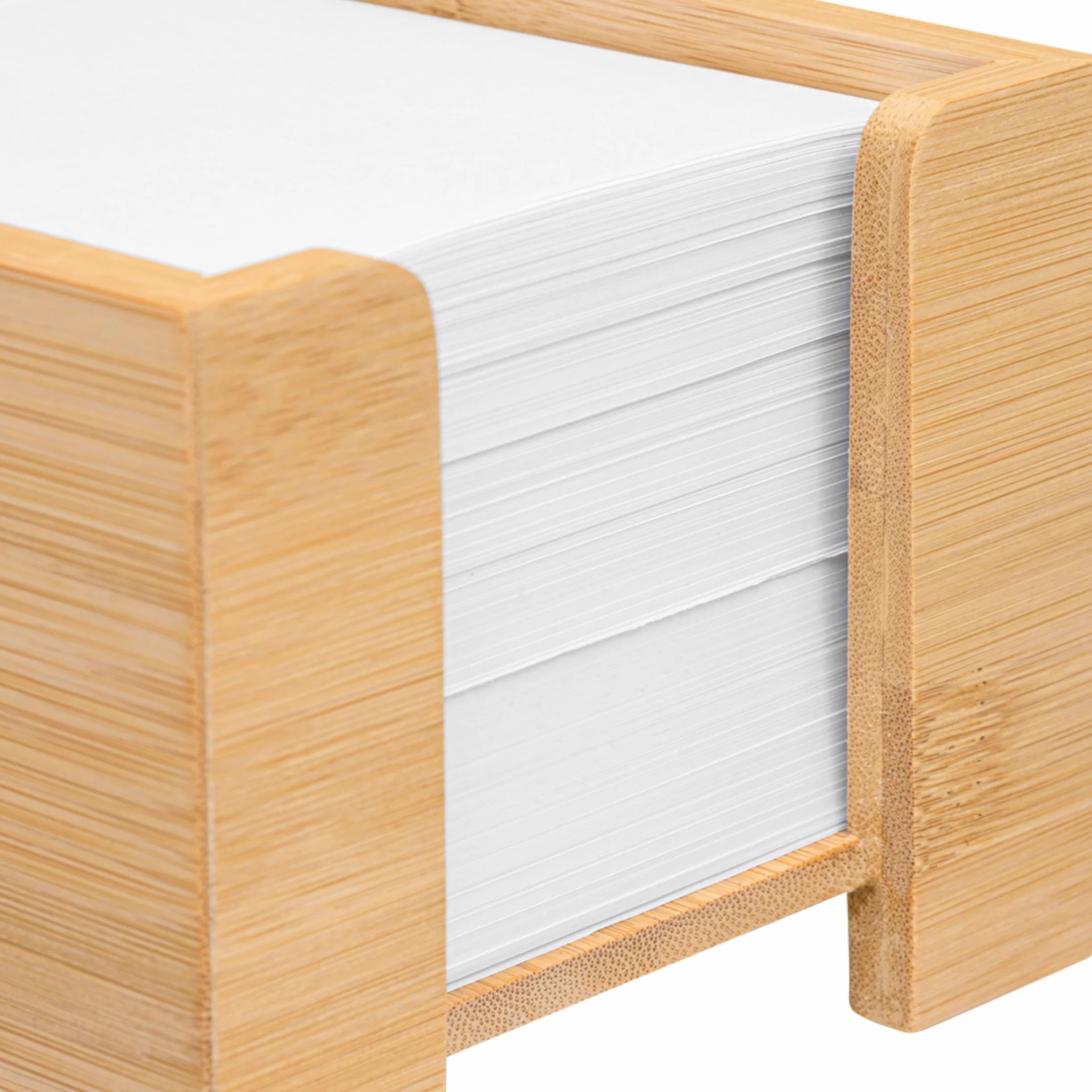 Pudełko na karteczki bambusowe 900 arkuszy 70 g/m² 11,5 x 11,5 x 10,7 cm naturalne