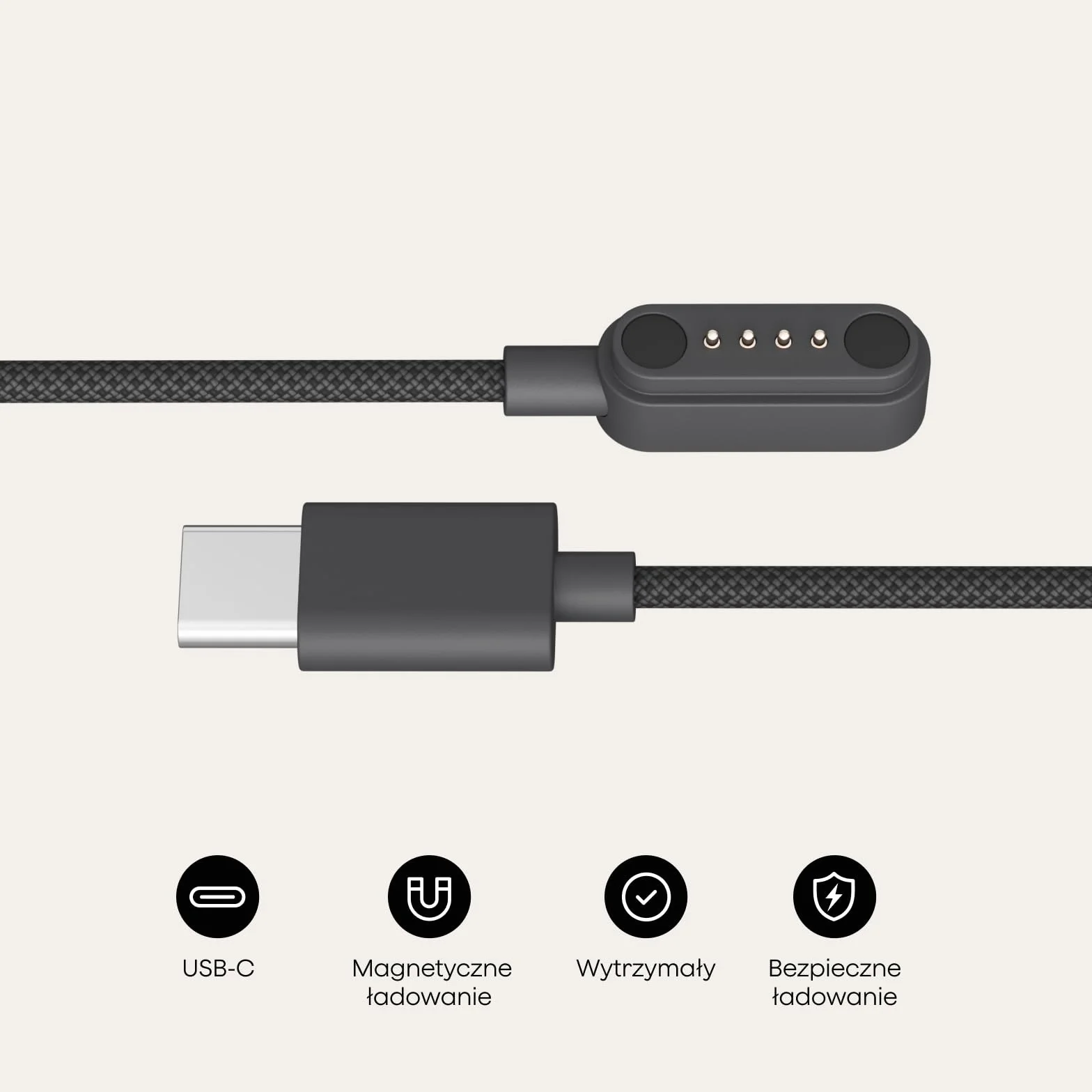 Plaud Note Pro akcesoria magnetyczny kabel USB-C 60 cm pierścień