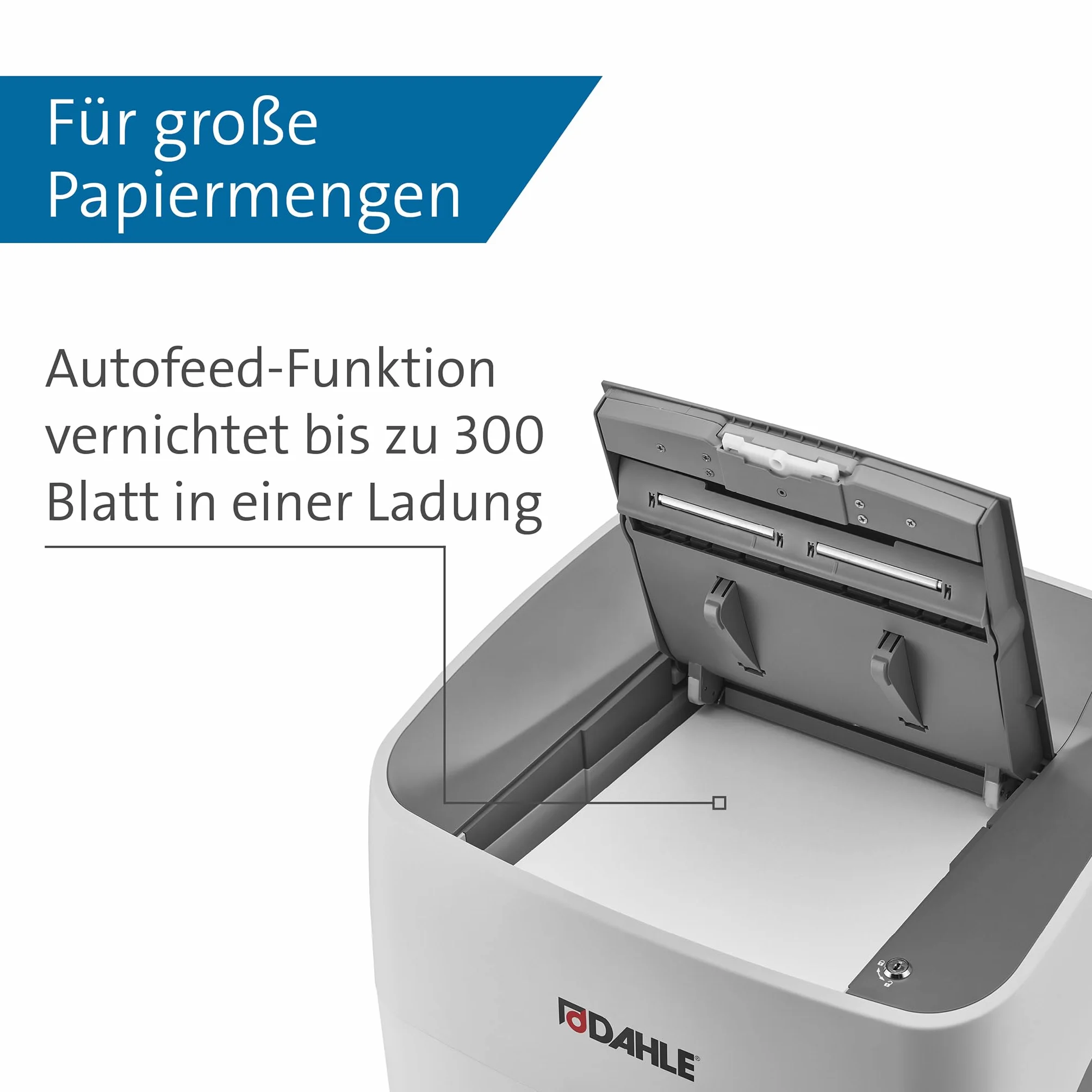 Dahle 35314-15092 Niszczarka do Dokumentów, Szary, 300 Arkuszy