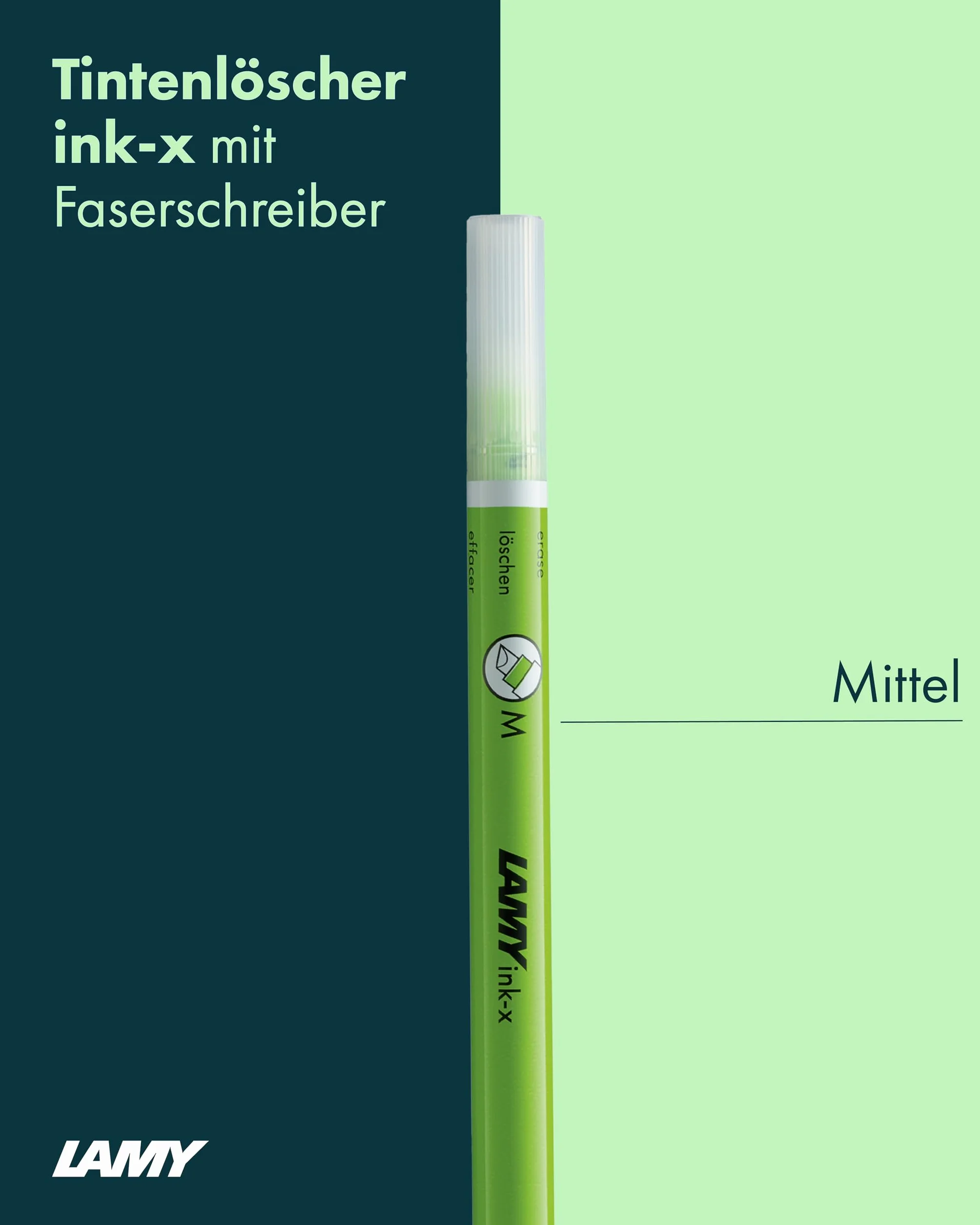 LAMY Zestaw 4 gaśnic atramentowych z tworzywa sztucznego z końcówką do usuwania i końcówką korekcyjną – wyłącznie do wymazywania atramentu królewskiego błękitu