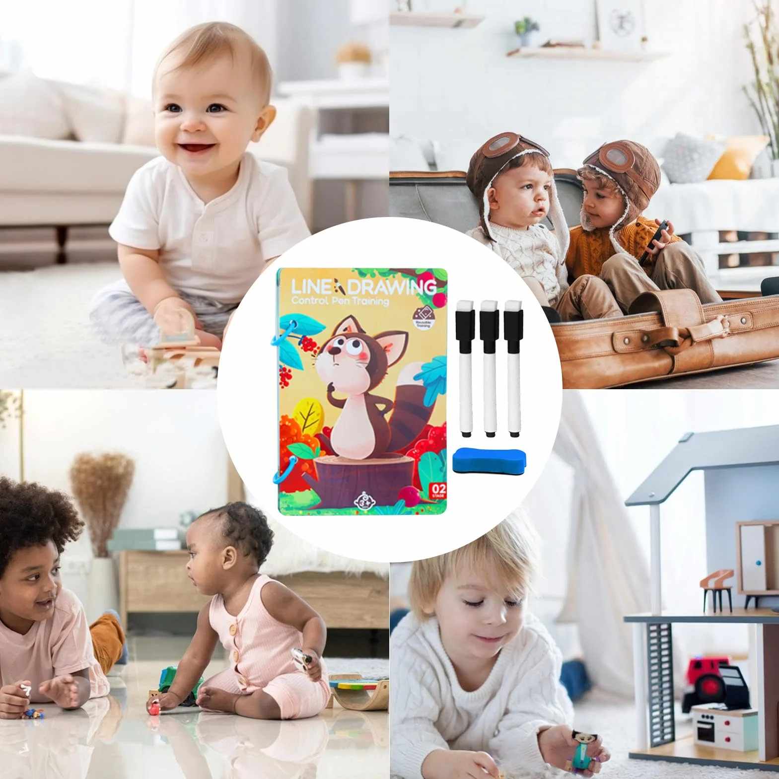 Karty szkoleniowe, sterowanie piórem, wielokrotnego użytku, trwały materiał karty, specjalne narzędzie do pisania, zabawne zajęcia edukacyjne, idealne dla chłopców, dziewcząt, dzieci, studentów, 21 x
