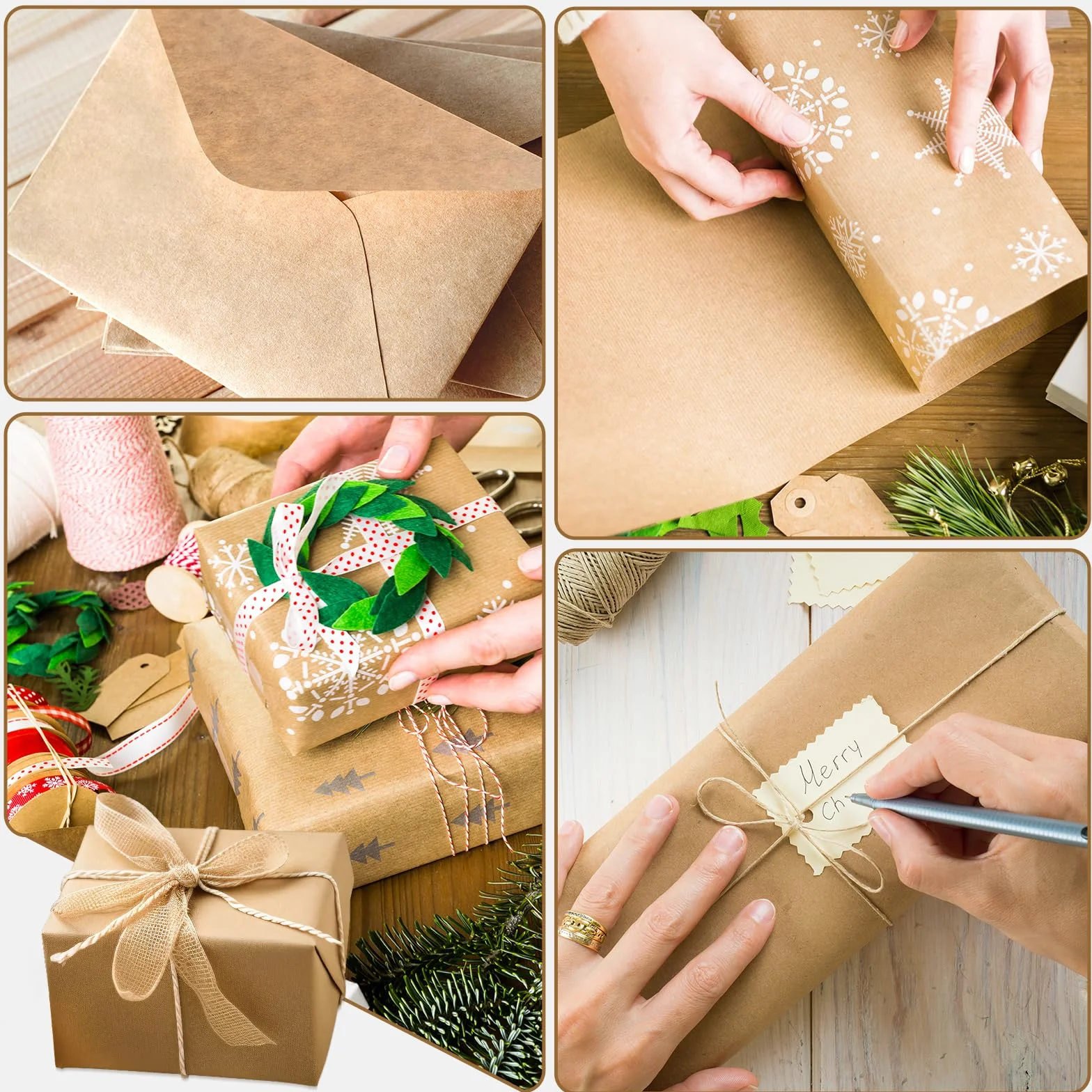 JIANTA Papier Kraft A6 250 g/m² 120 sztuk Brązowy