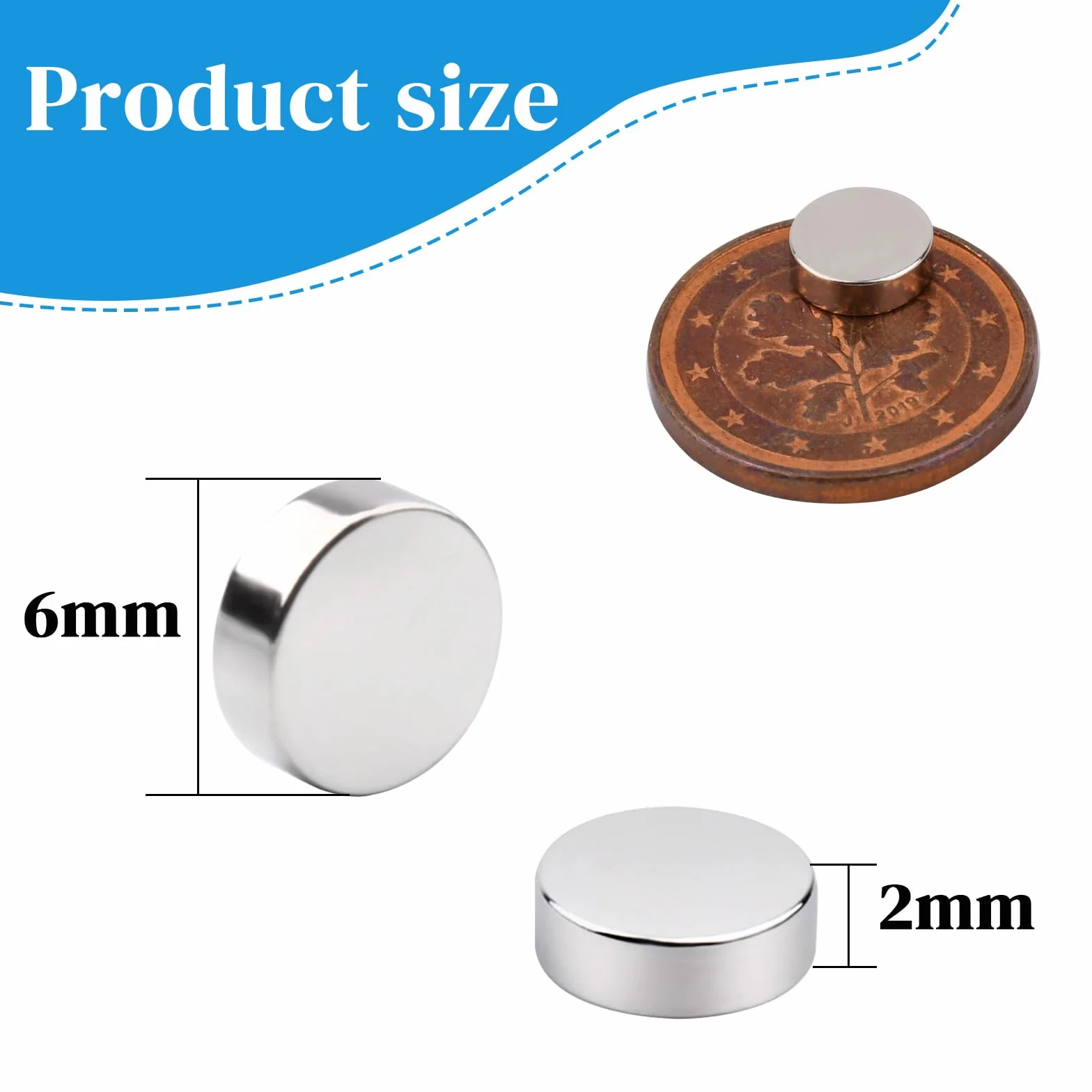 120 sztuk magnesów 6 x 2 mm, małe magnesy neodymowe, okrągłe, do przypinania, tablicy magnetycznej, lodówki, tablicy, rękodzieła, zdjęć, silnych magnesów