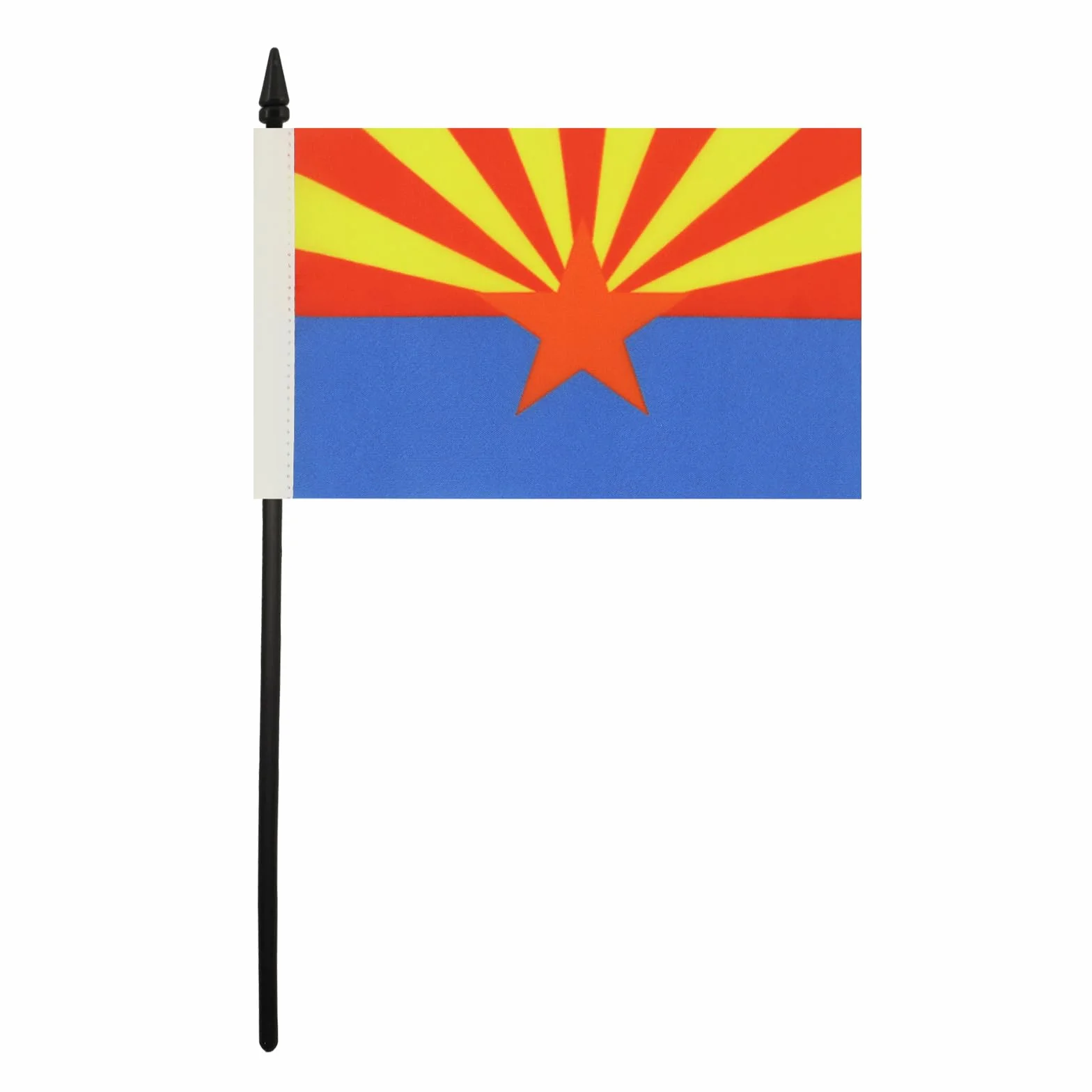 Drapeau de Table Arizona Socle Hampe Plastique, 15cm x 10cm, Noir