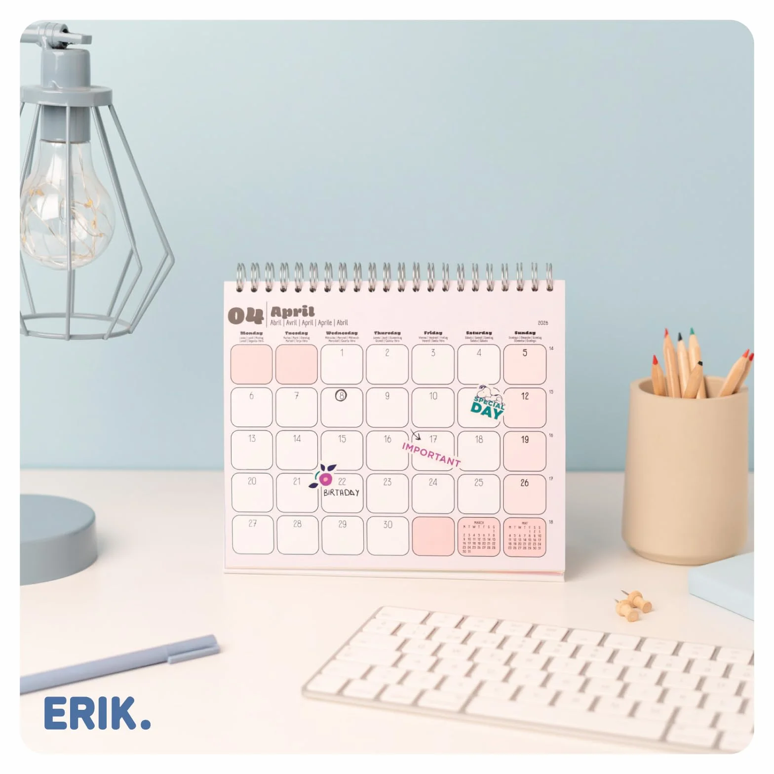Grupo Erik Desk Calendar 2026 - Snoopy Calendar 2026 Month To View | Monthly Desk Planner, Desktop Gifts Under 10 Pounds | Peanuts Snoopy Gifts For Cat Lovers