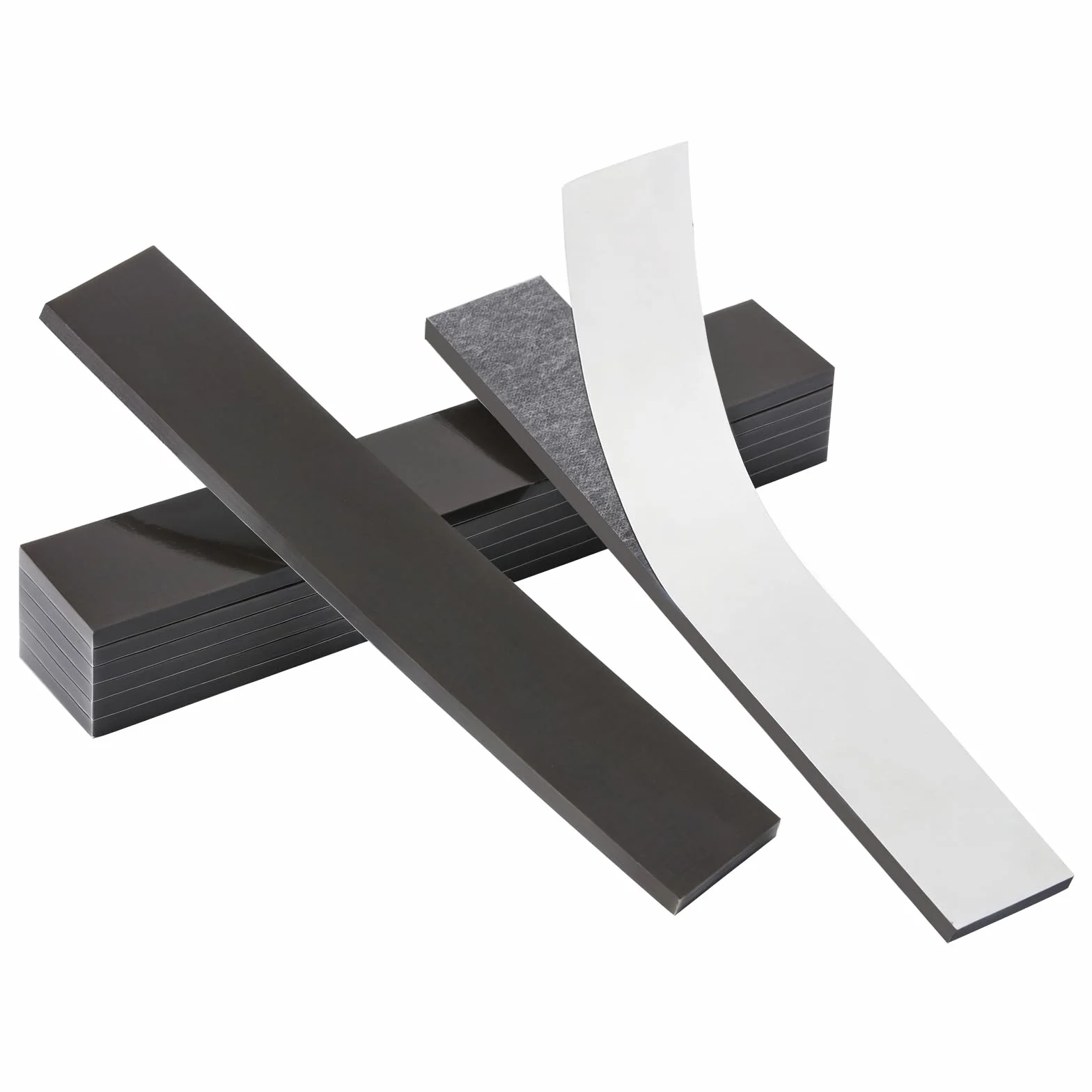 FRETONBA Zestaw 8 mocnych samoprzylepnych pasków magnetycznych, 4 mm, blacha do cięcia, magnesy klejące, tył 3M, taśma do moskitiery, magnesy samoprzylepne
