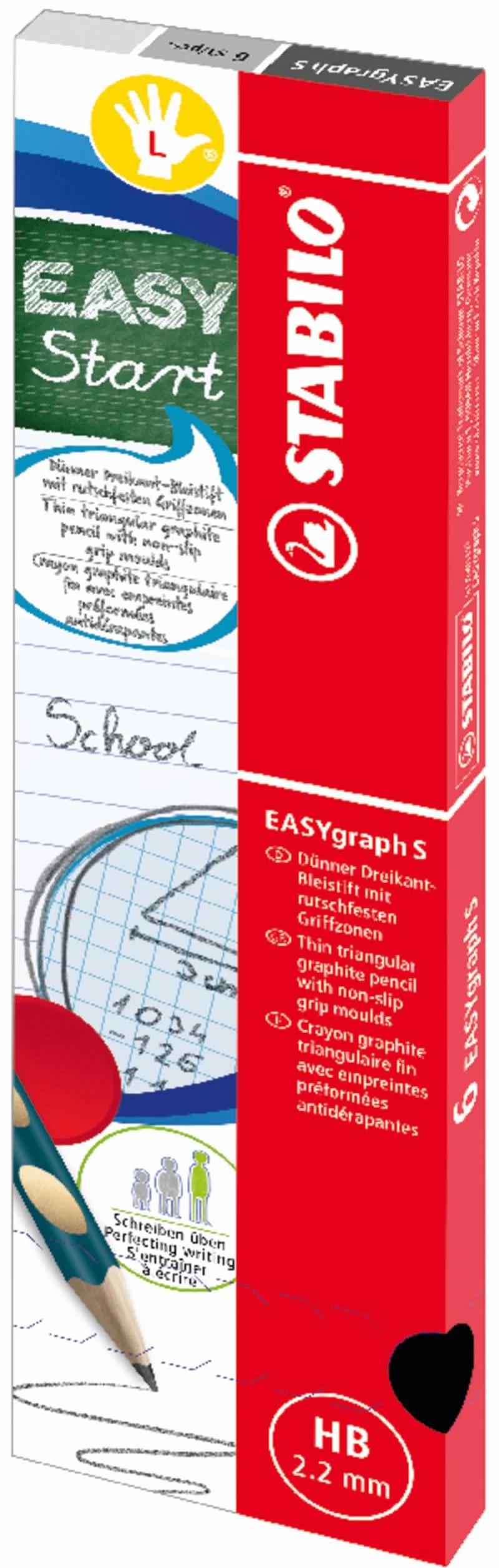 Ołówek - STABILO EASYgraph S HB dla leworęcznych pudełko 6 szt. kolor petrol