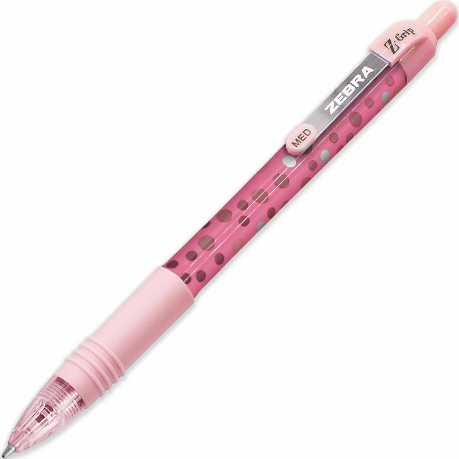 Zebra Z-Grip gładki długopis - stalówka 1,0 mm - modne beczki - w kopercie opakowanie prezentowe (5 sztuk)