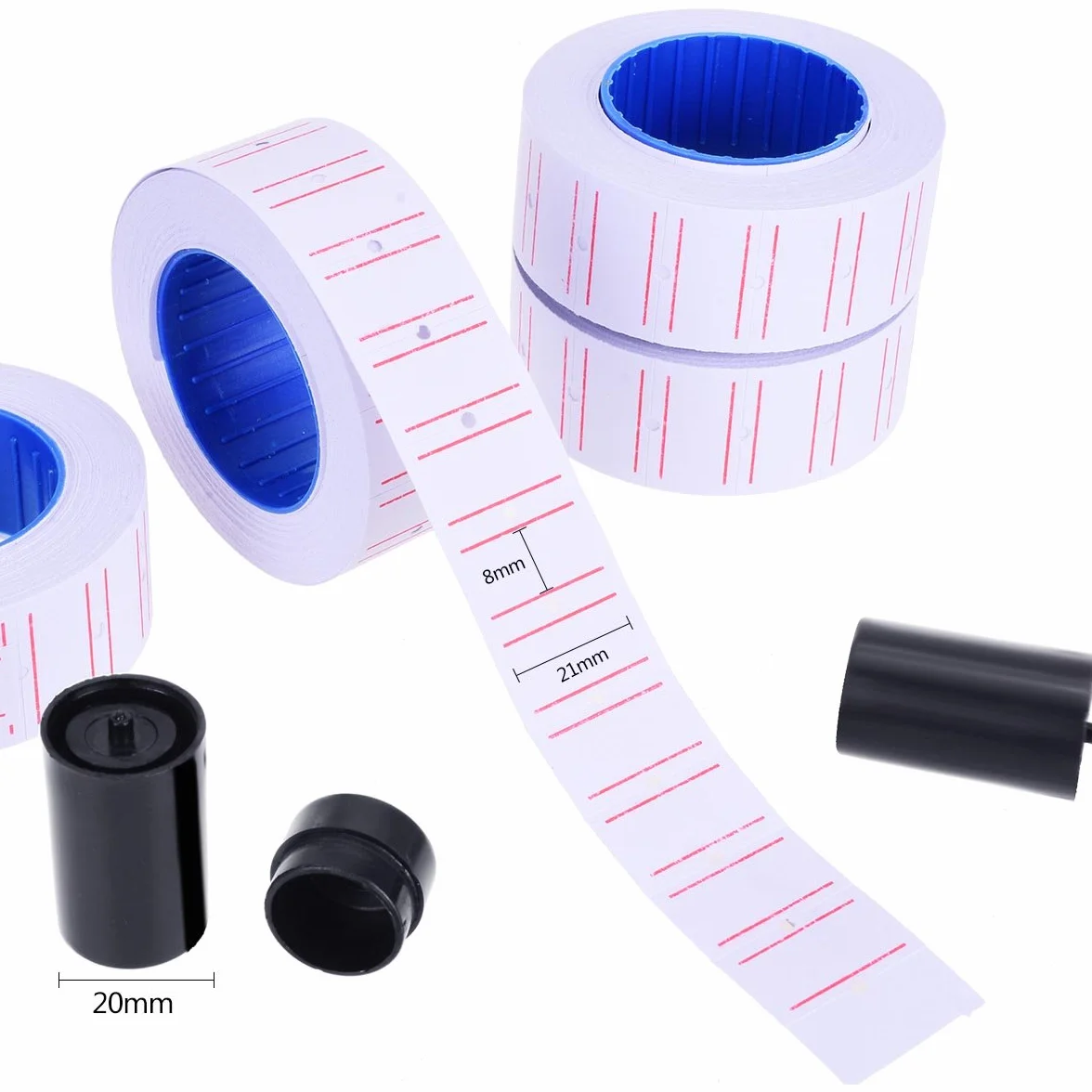 YoungRich PL1/8 Etykieta cenowa przenośna profesjonalna etykieta do etykietowania MX5500 EOS w zestawie 2 szt. Tusz 10 szt. Naklejka z ceną Zastosowanie w sklepie biurowym czerwona