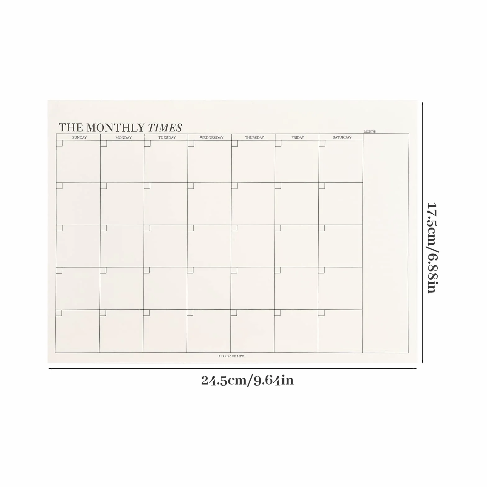 Terminarz miesięczny, Habit Tracker, 60 arkuszy 24,5 x 17,5 cm, terminarz z listą rzeczy do zrobienia, przegląd miesięczny, lista zakupów, planer dzienny do szkoły i biura