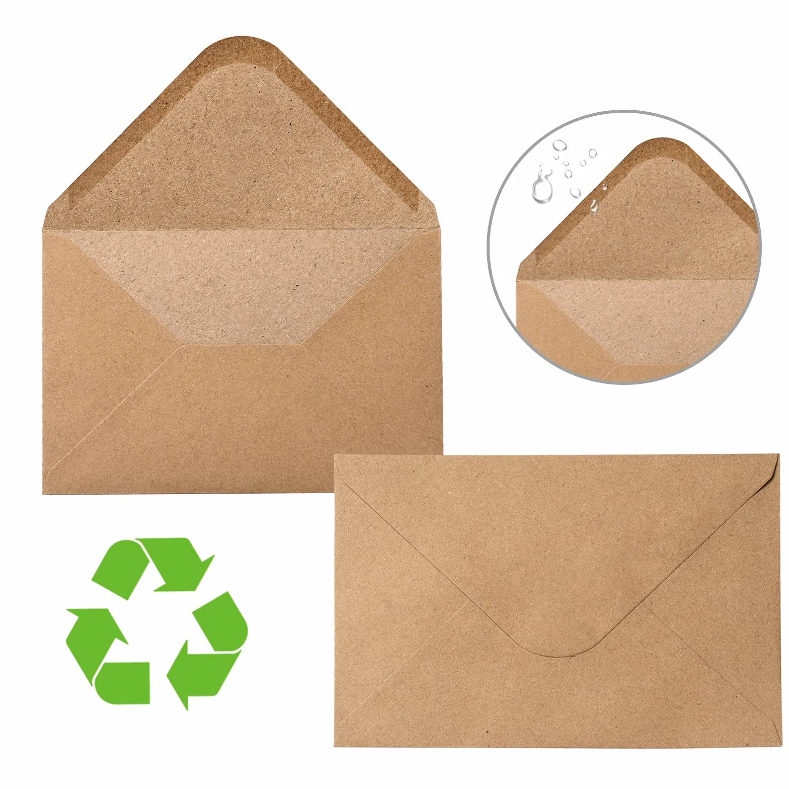 Koperty DIN C6-11,4 x 16,2cm Brązowy Noa Home Deco NHD06