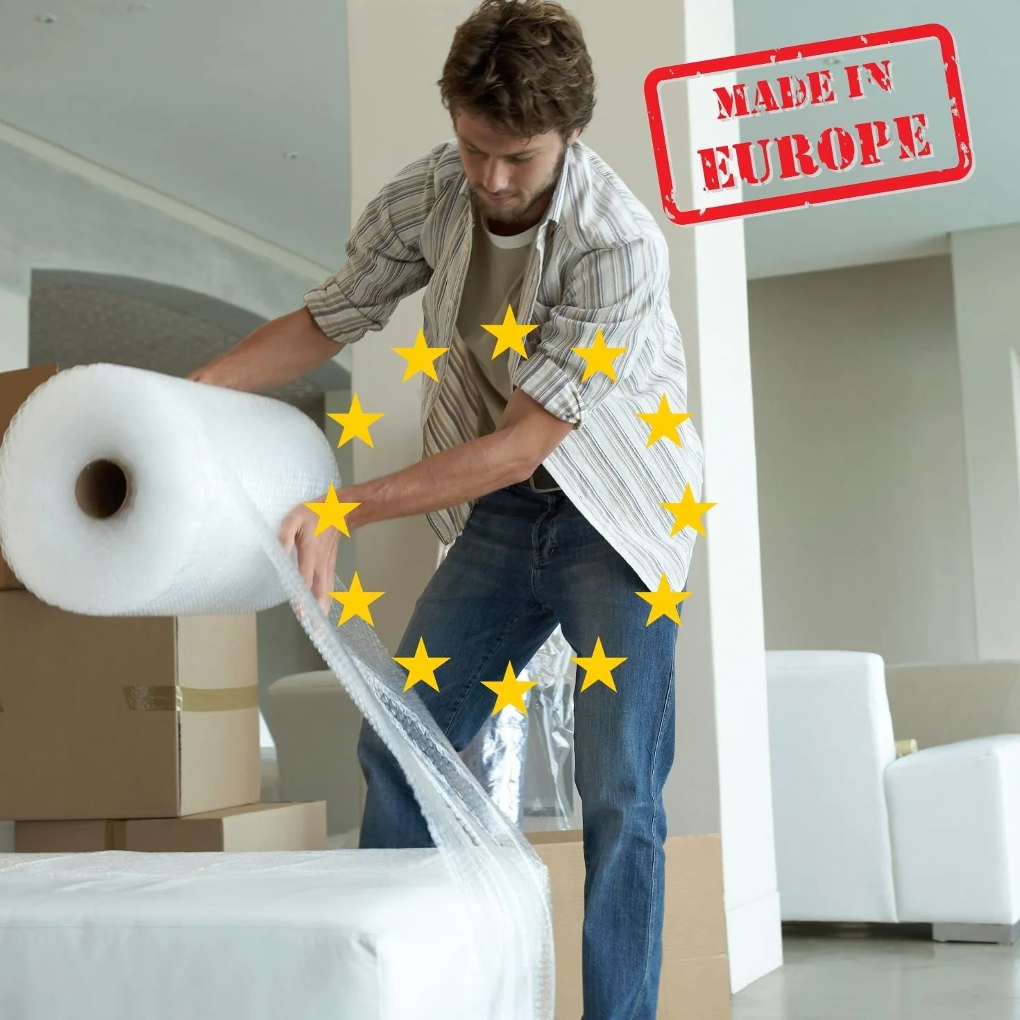 Plastikowe Bubble Roll Pakowanie 20m x 50cm Papier Pęcherzyki Przeprowadzka