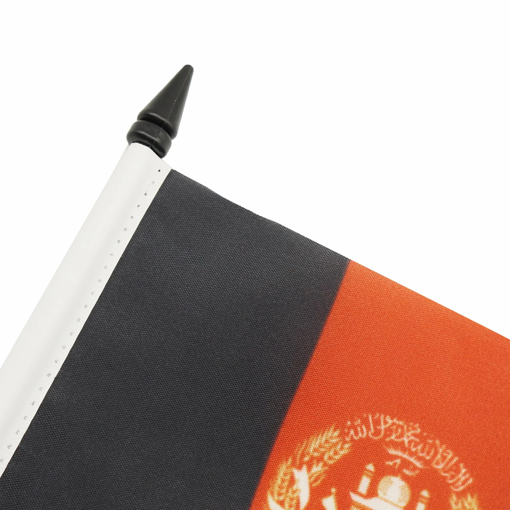 Drapeau de Table Afghanistan Socle Hampe Plastique 15cm x 10cm Noir