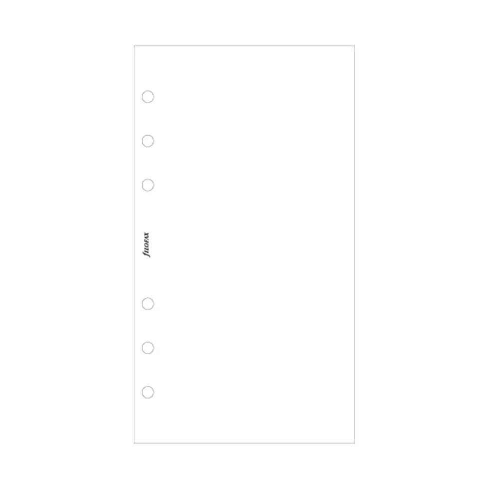 Filofax Osobisty biały zwykły papier wartościowy