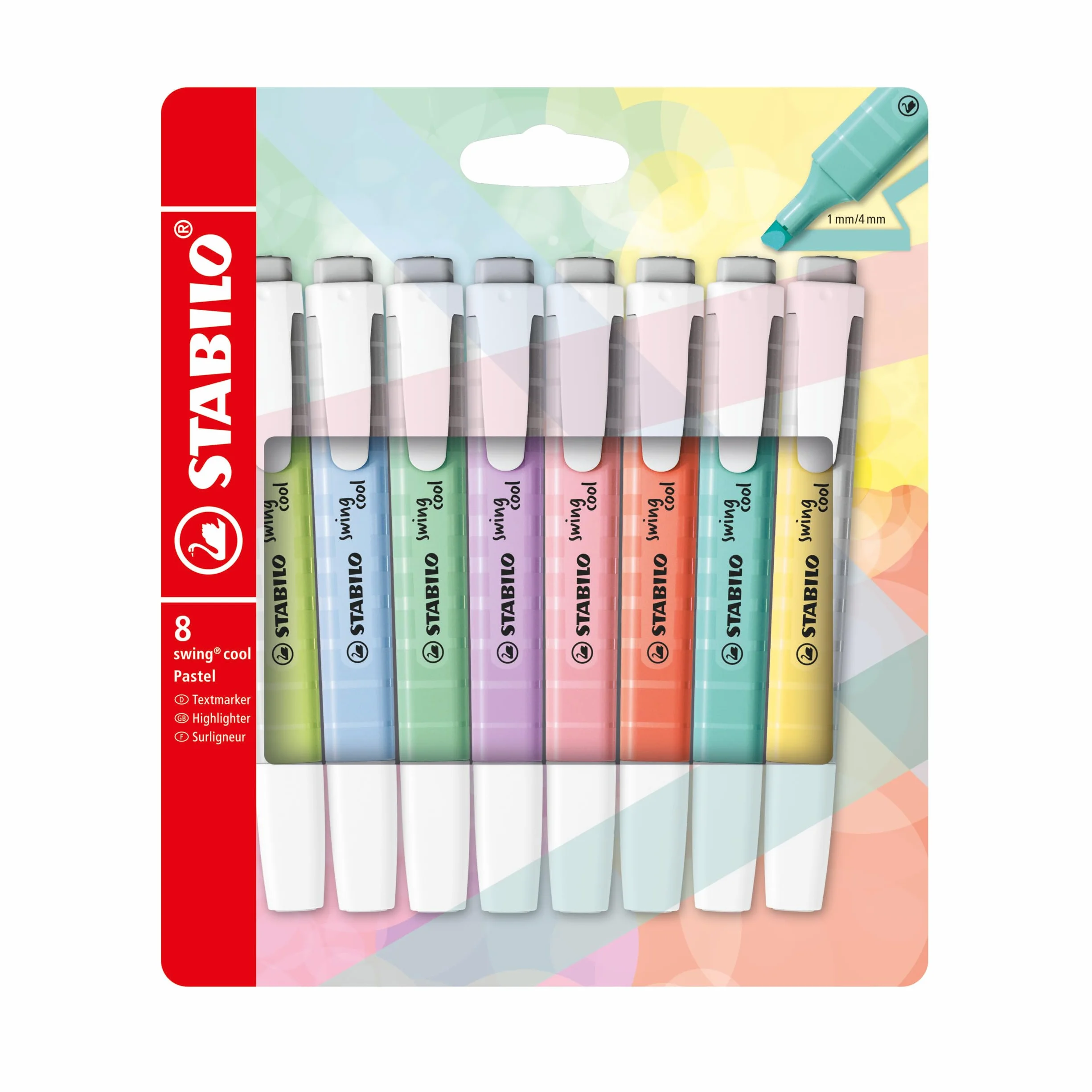 Zakreślacz - STABILO swing cool Pastel etui 8 sztuk