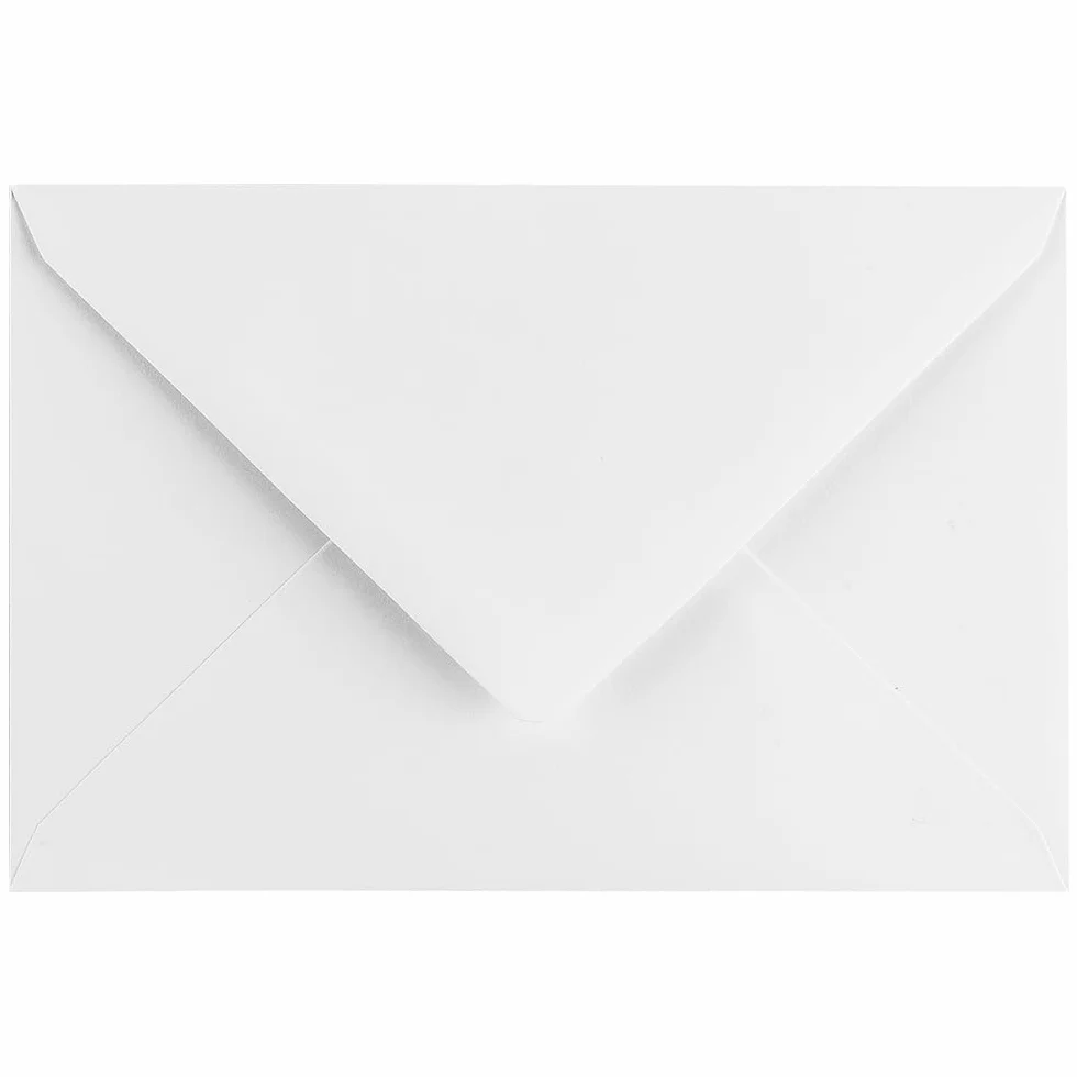 Koperty, DIN C6, 11,4 cm x 16,2 cm, 100 sztuk | Wysoka jakość: 120 g/m² | Koperty na kartki okolicznościowe, zaproszenia, kartki urodzinowe