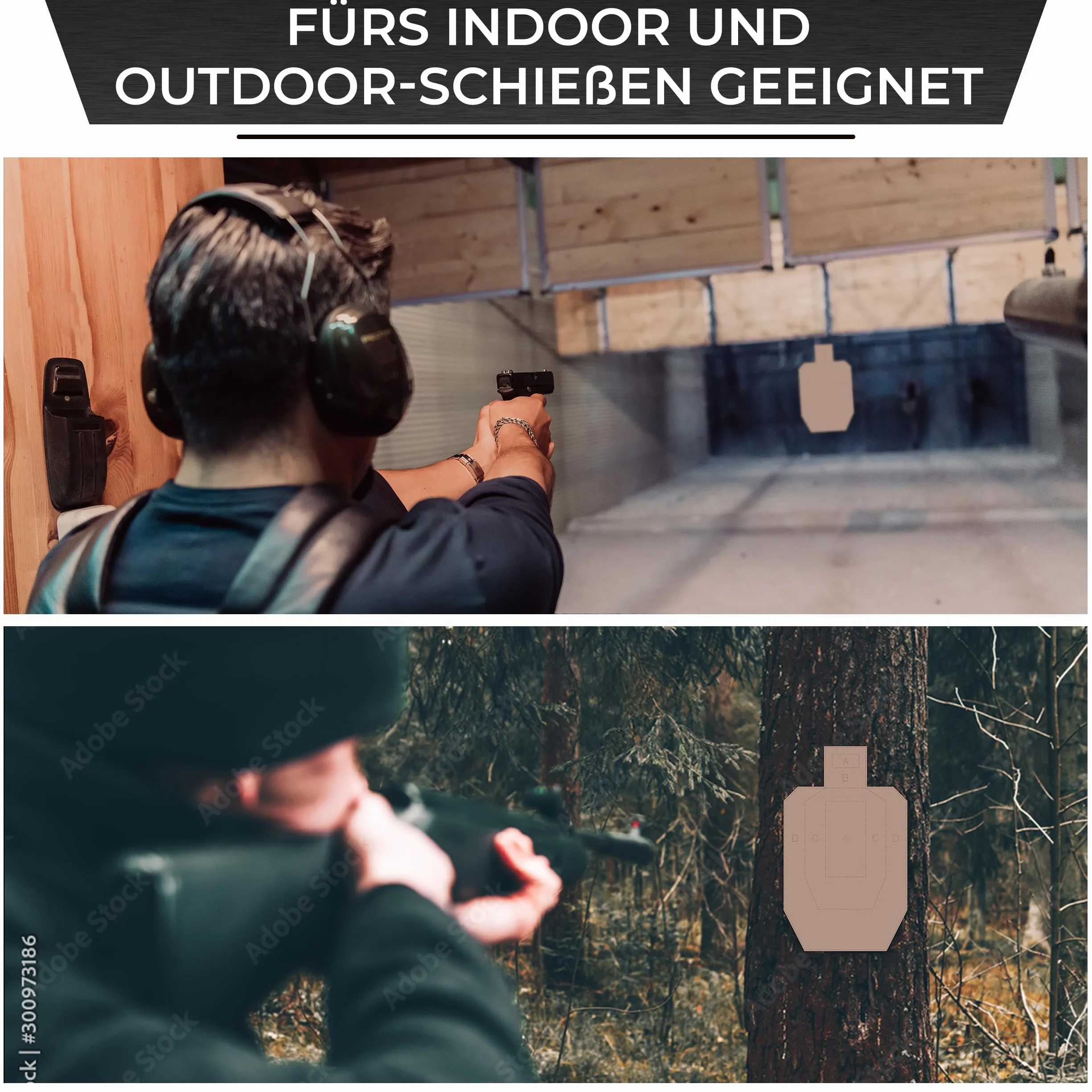 Dysk do zawodów USPSA/IPSC tektura falista brązowy biały 46 x 76 cm