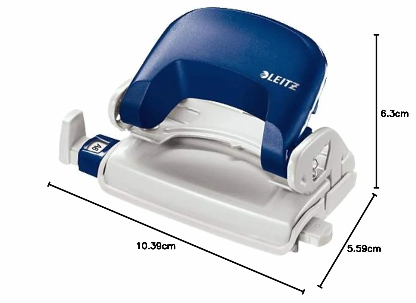 Leitz NeXXt mini dziurkacz 10 arkuszy metalowy niebieski