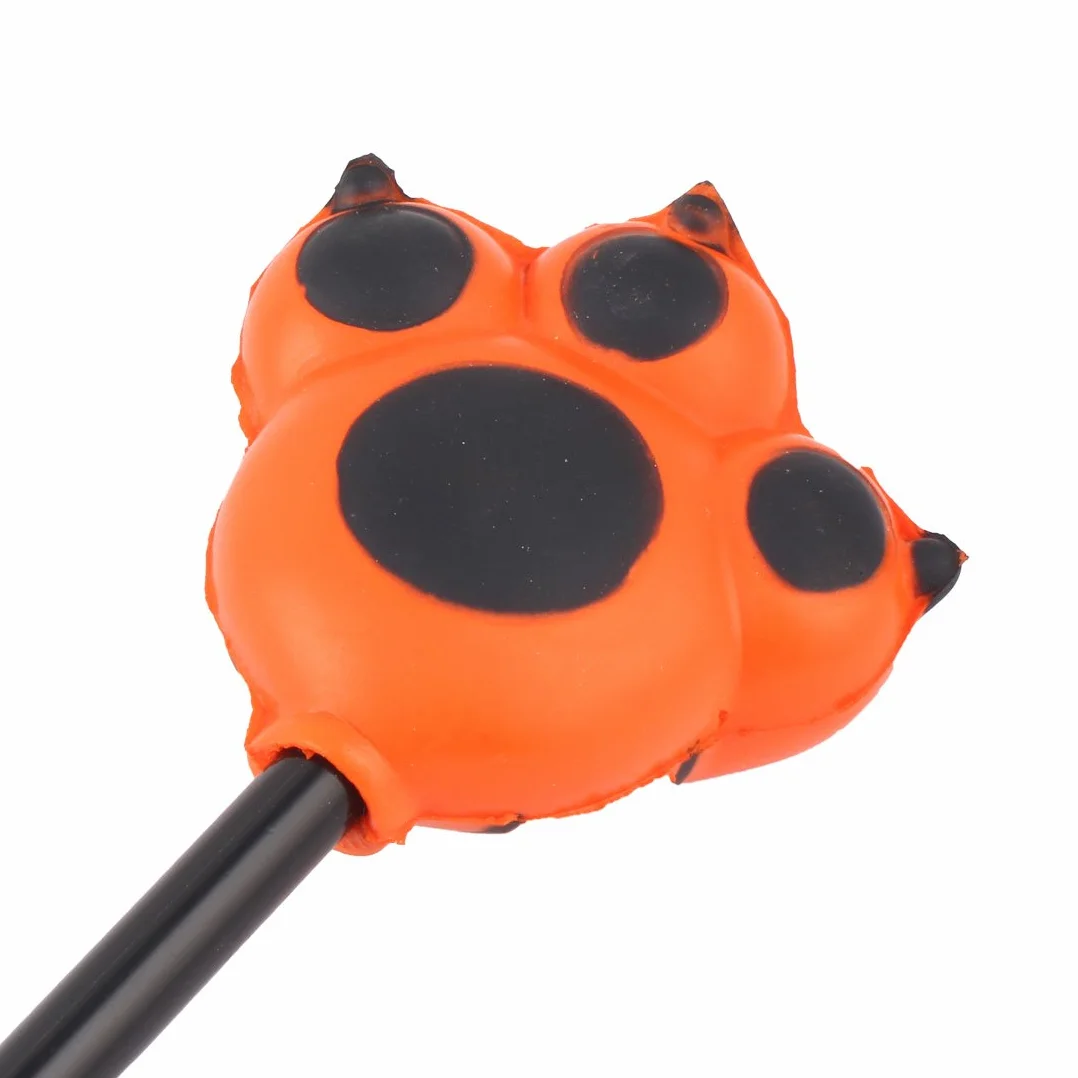 Ruilogod Pianka Prop Pointer Tiger Paw Palm Top Stick 17.3 "Długość pomarańczowy czarny