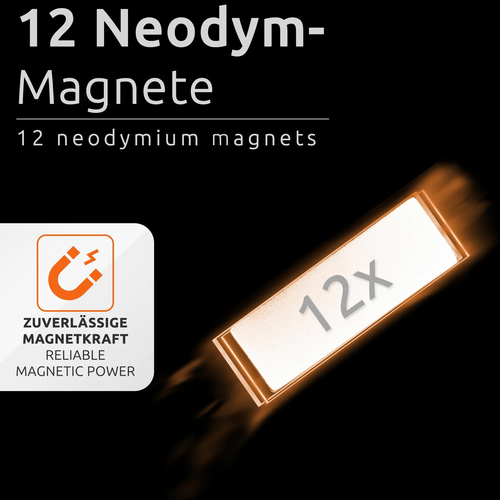 ECENCE Magnesy neodymowe 12 szt. magnesy samoprzylepne - 30x10x1mm - wysokiej jakości powłoka NiCuNi - magnesy tarczowe