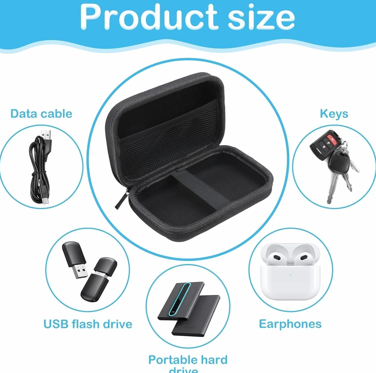 Wytrzymałe etui ochronne do urządzenia do etykiet E10 Mini Bluetooth – odporne na uderzenia, wodoszczelne pudełko do przechowywania, idealne w podróży i na co dzień, ochrona drukarki etykiet i