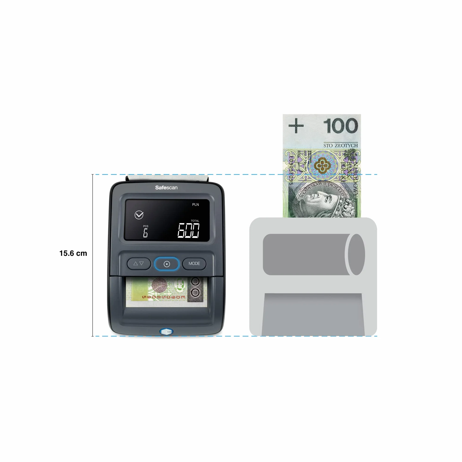 Safescan 155-S (G2) automatyczny wykrywacz fałszerstw banknotów
