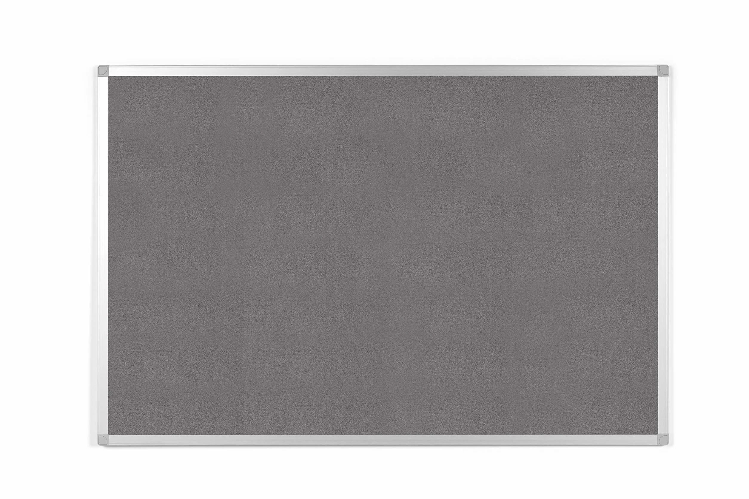 tablica do przypinania, 90 x 60 cm, szara tablica filcowa z ramą aluminiową