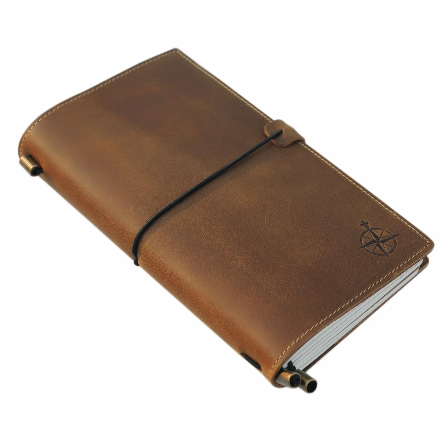 WANDERINGS Skórzany notatnik organizer 22 x 11,5 cm prawdziwa skóra